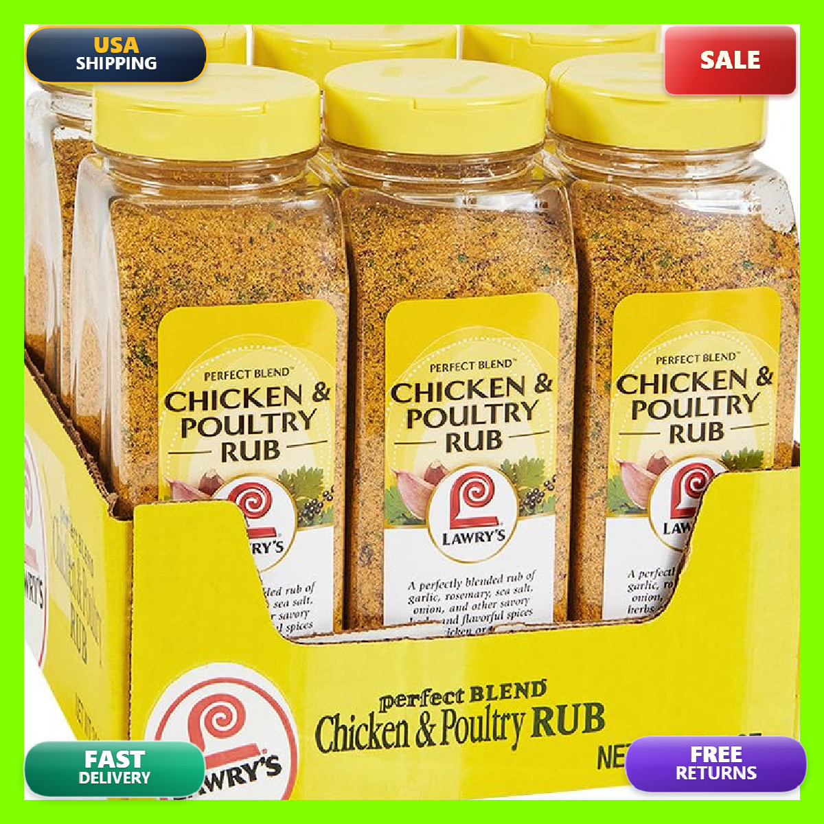 Lawry’S Lawrys Perfect Blend Rub 24.5 Oz Pack Of 6