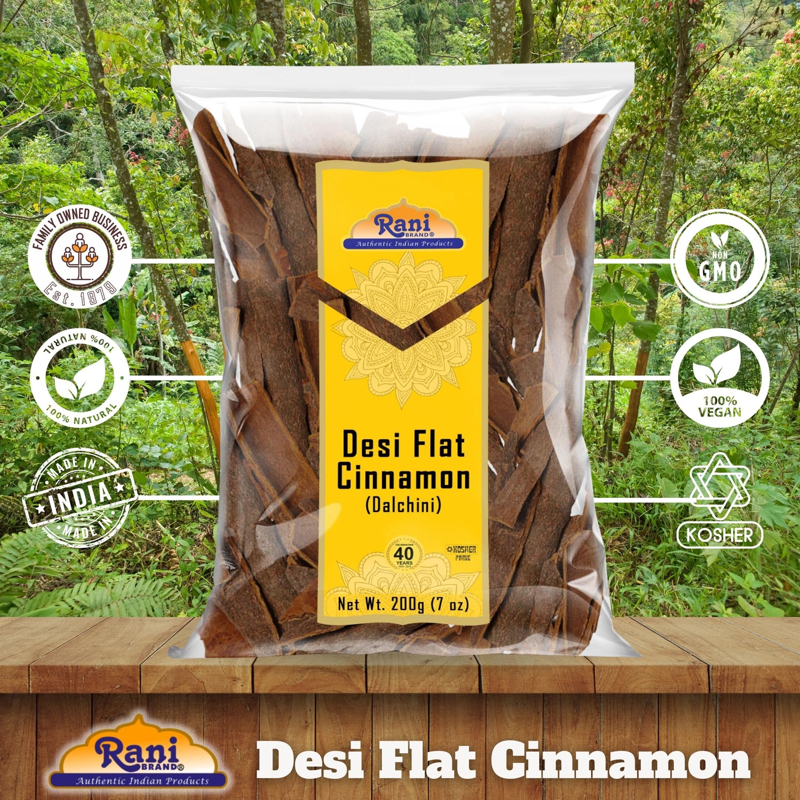Rani Desi (Dalchini) Flat Cinnamon 7oz (200g)