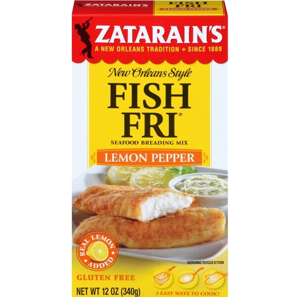 Zatarain’s Lemon Pepper Fish Fri Breading Mix – 12 oz