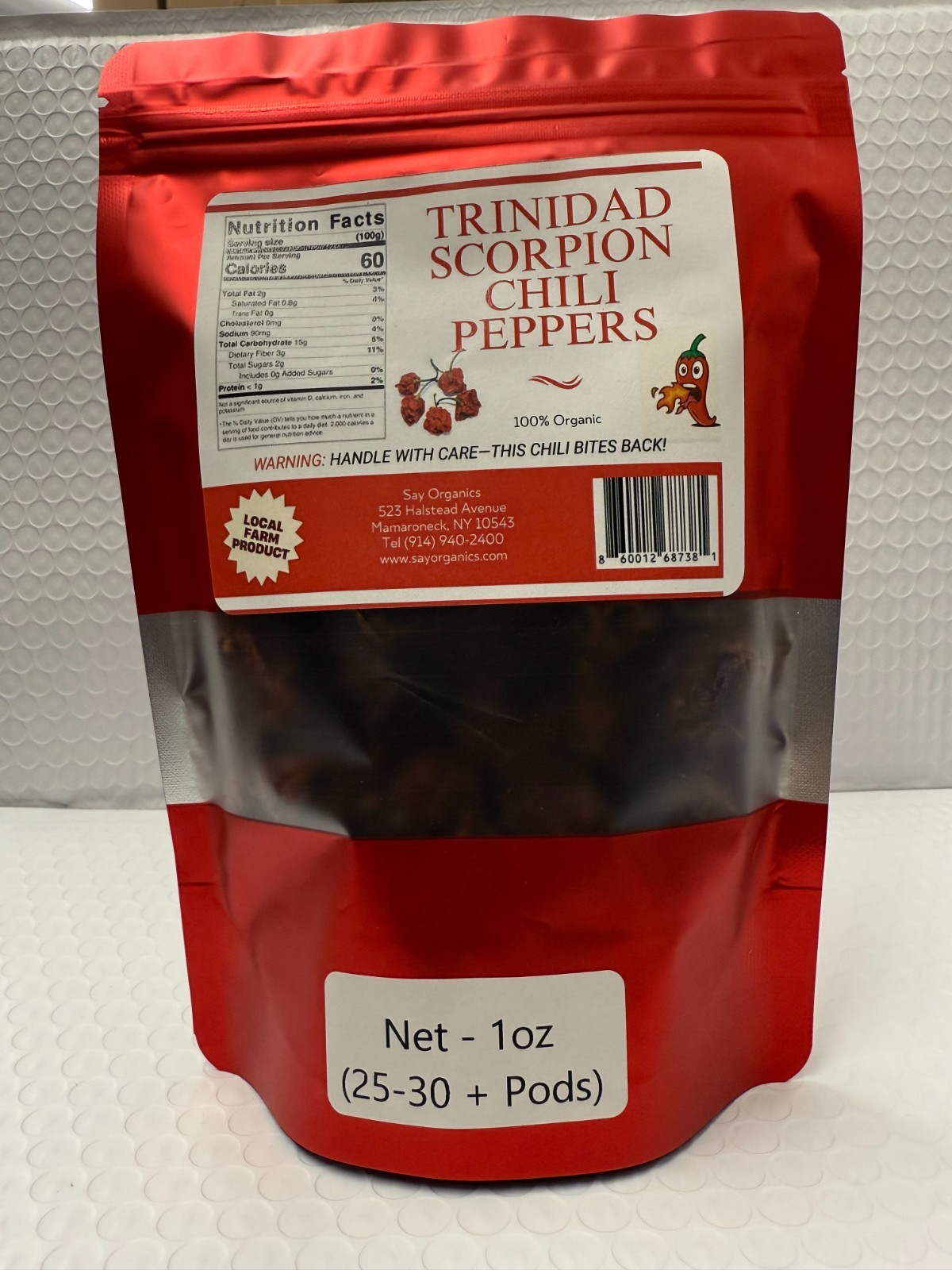 Trinidad Scorpion Chili Peppers Dried Super Hot + Free hot sauce Recipe!