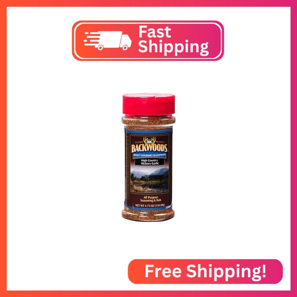 LEM Products Backwoods High Country Hickory Garlic Rub, All-Purpose Seasoning an