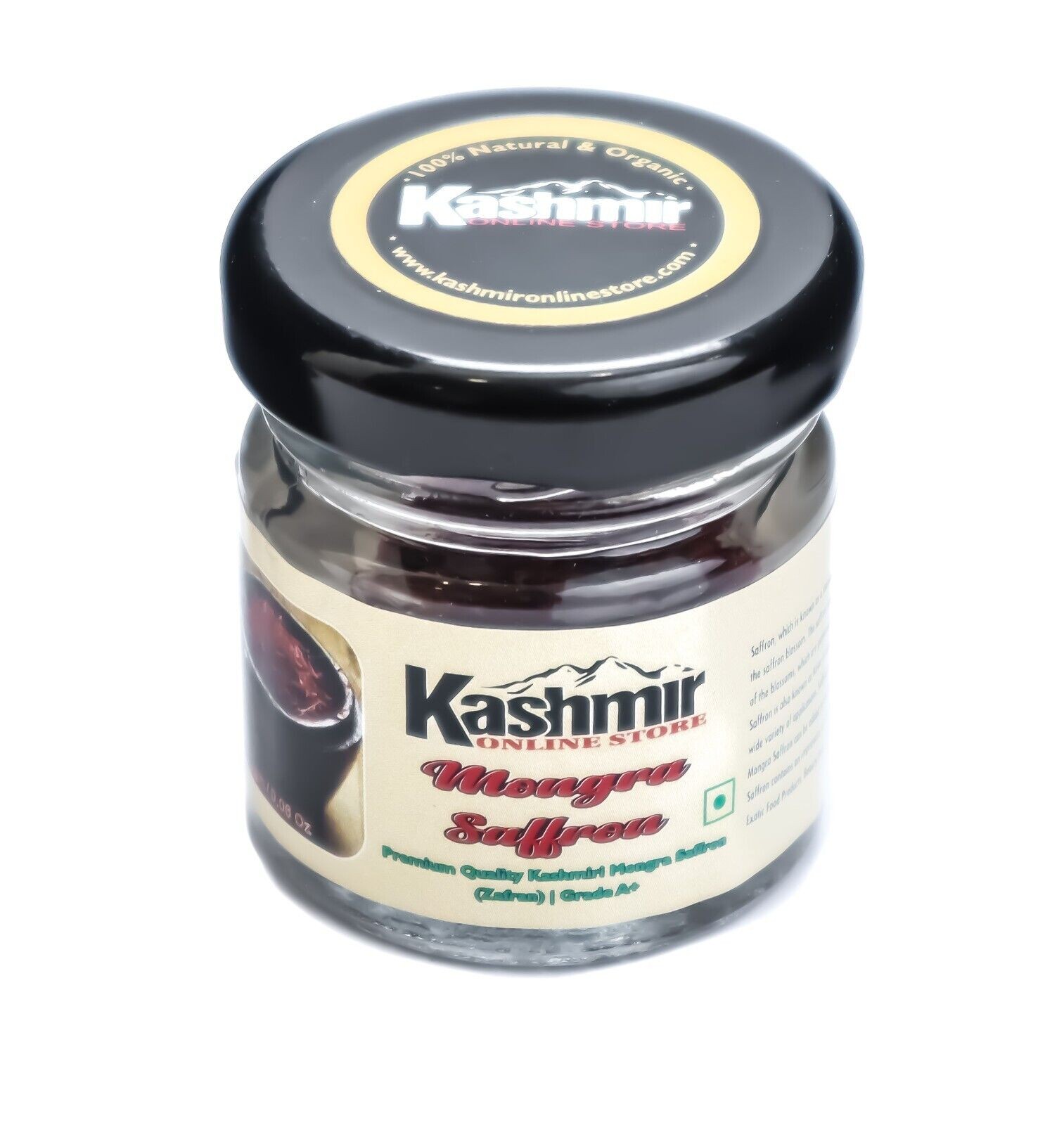 A+ Grade Premium Quality Red Kashmiri Saffron Original Pure 2Gm Kesar Spice Box.