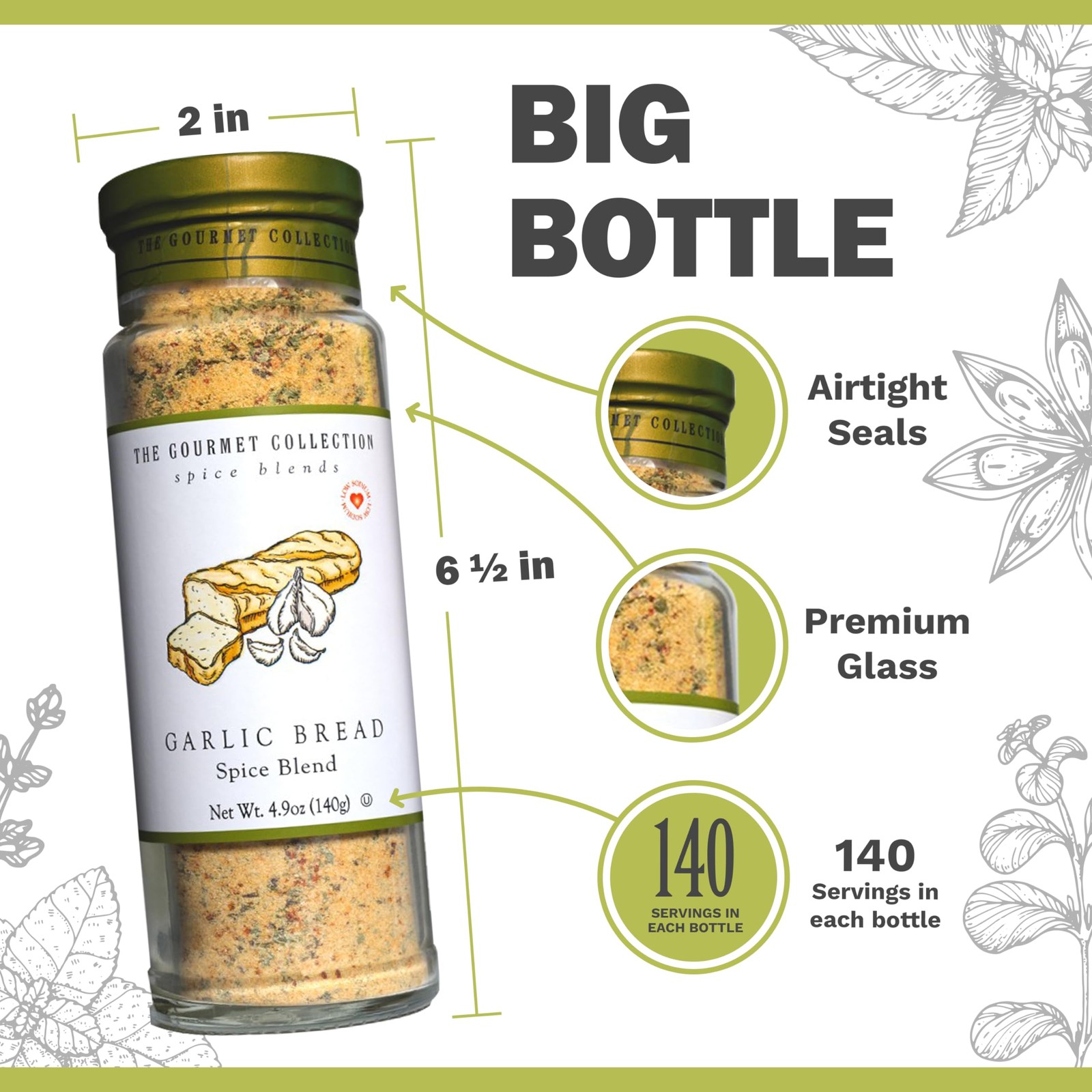 The Gourmet Collection Spice Blends Garlic Bread Spice Blend – Garlic Butter