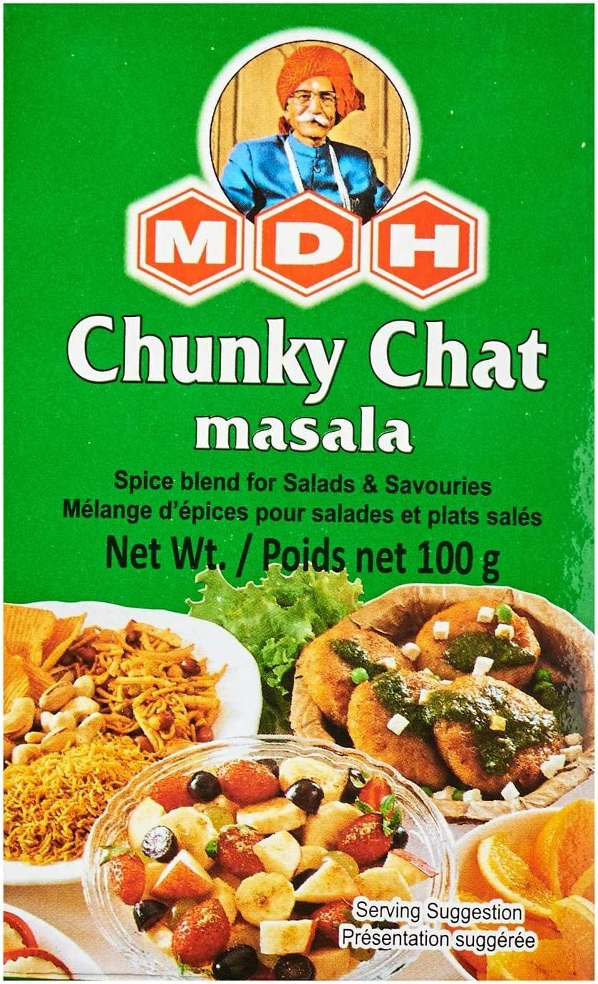 MDH Chuncky Chat Masala (spices blend for salads and savouries) 100g (pack of 2)