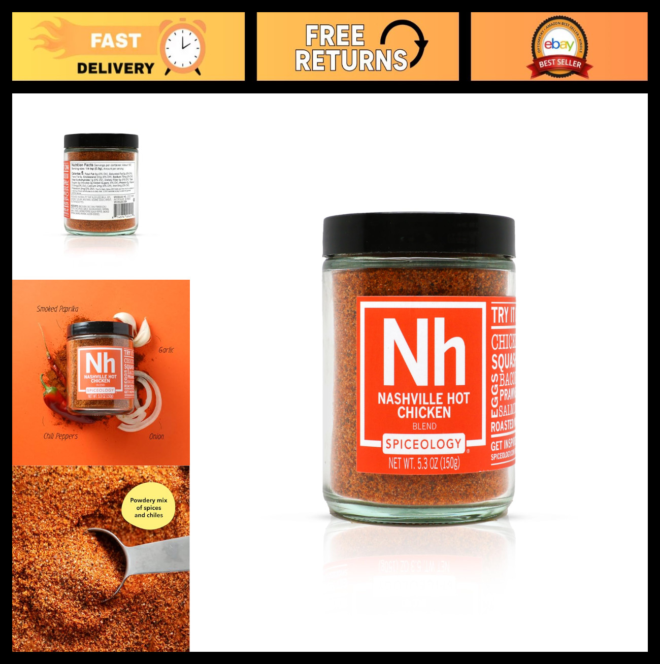 Bold Nashville Hot Chicken Seasoning Rub – Spicy Cayenne & Paprika Blend for BBQ