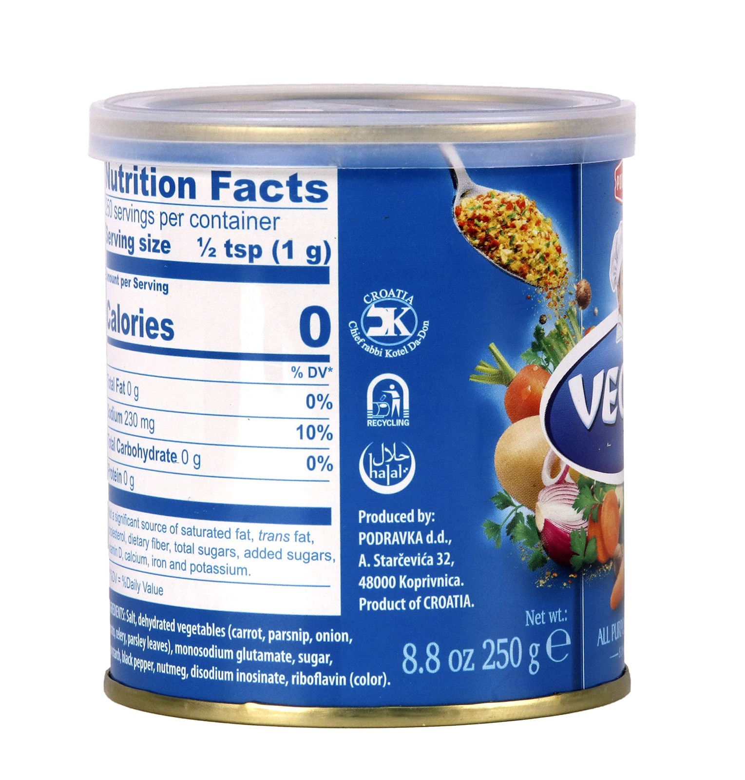 Vegeta All Purpose Seasoning Mix, Can 8.8 oz (250 Ounce (Pack of 1), Blue