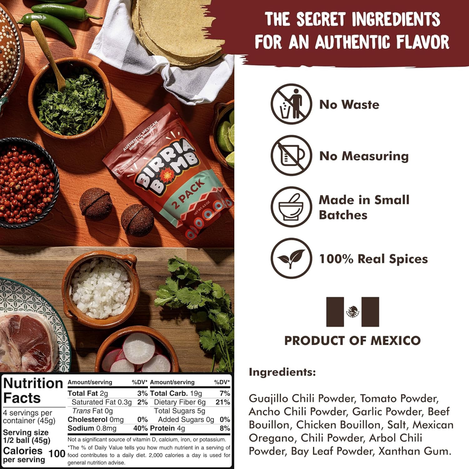 CHILEMOY Birria Balls VALUE-PACK | Authentic Mexican Seasoning | Birria Ball …