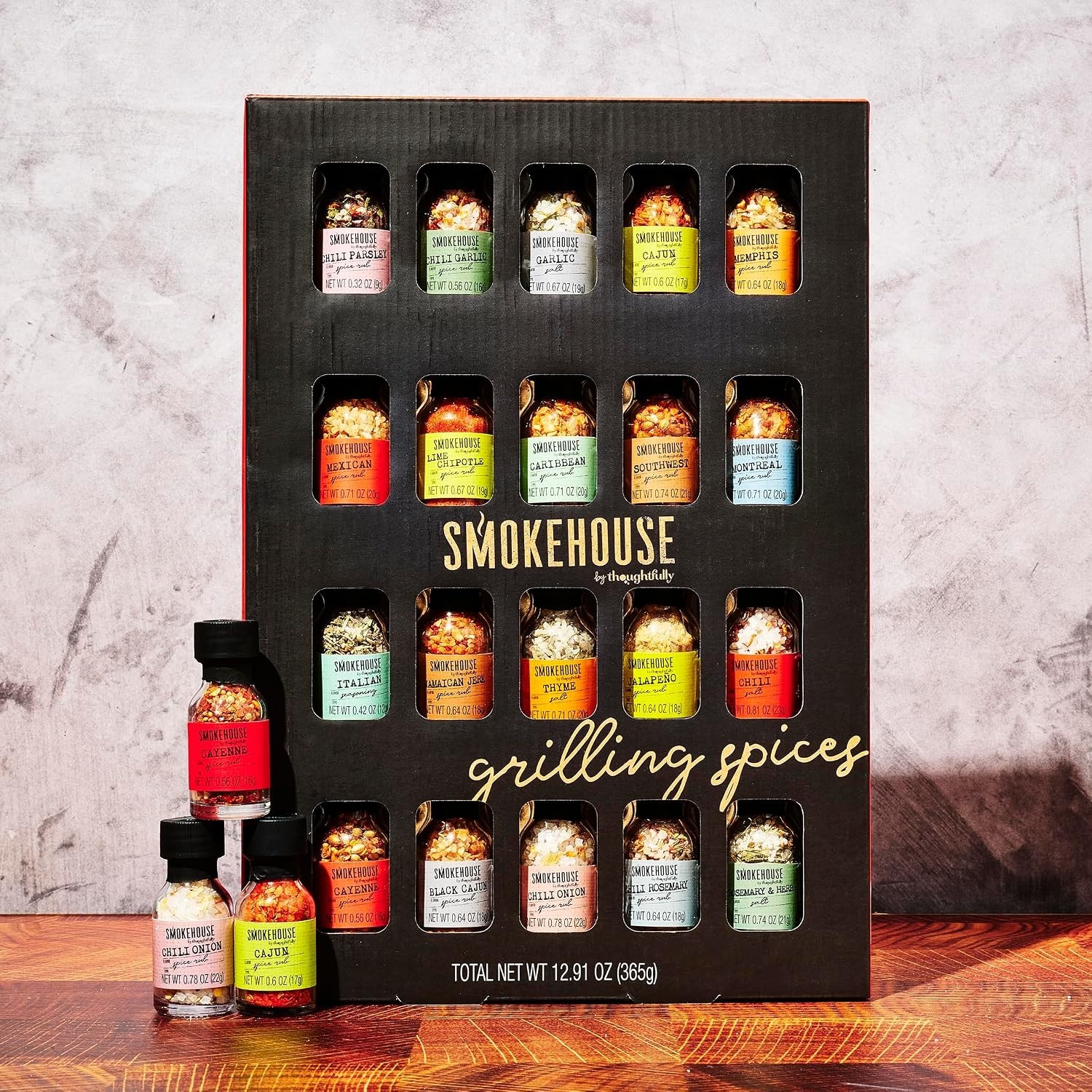 BBQ Rubs Gift Set by Thoughtfully – Grill Seasoning Sampler