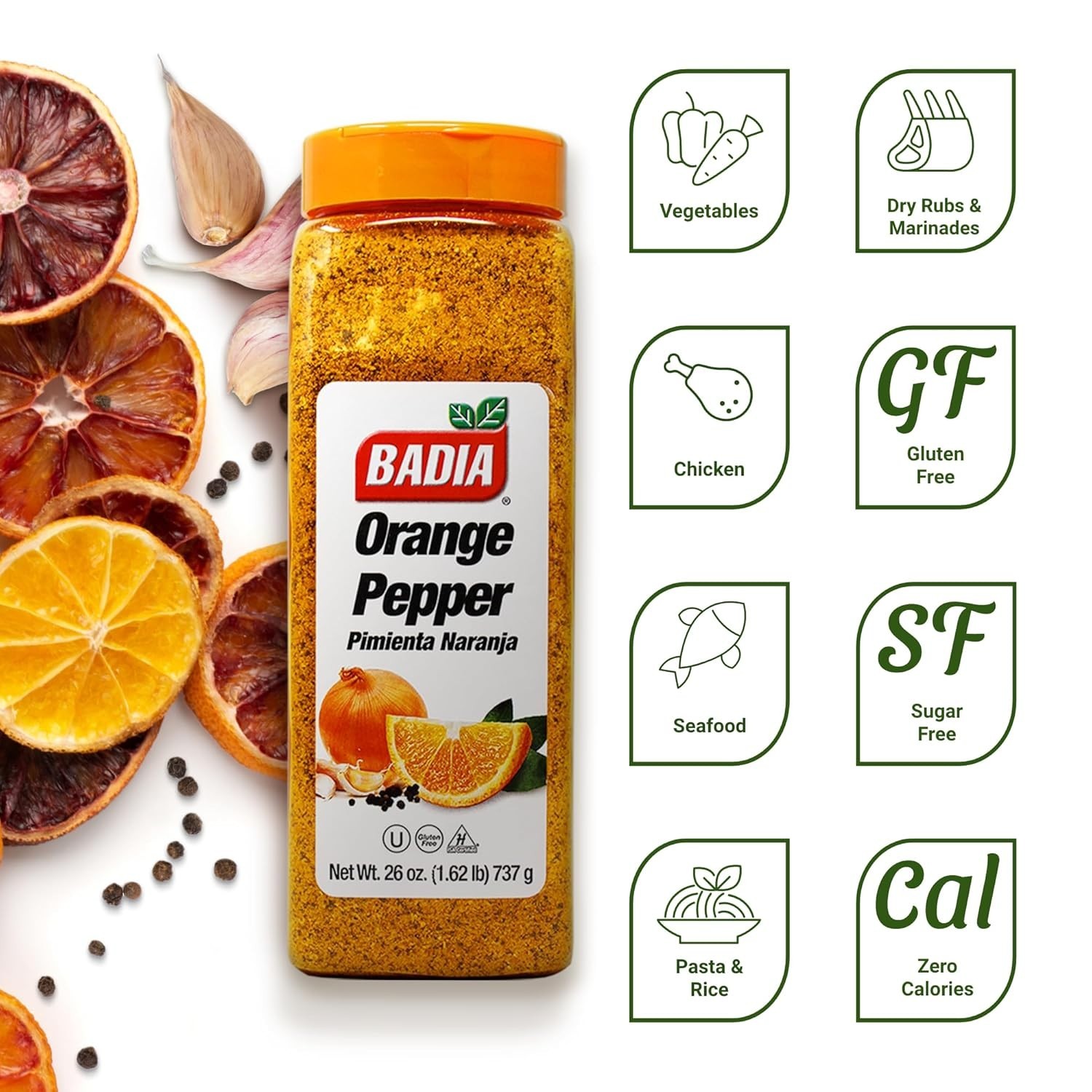 Zesty Orange Pepper Seasoning 26 oz – Gourmet Blend for Chicken & Seafood