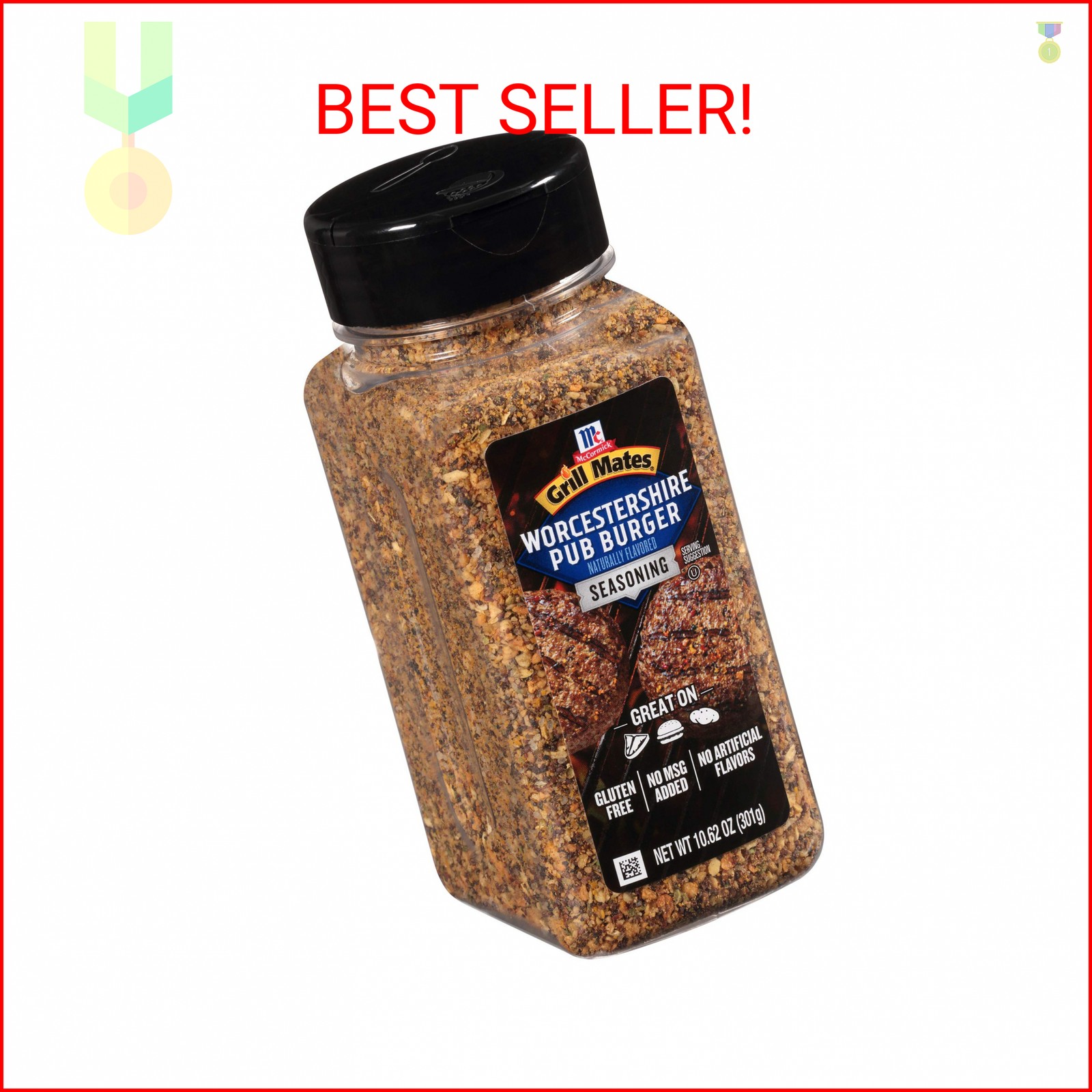 McCormick Grill Mates Worcestershire Pub Burger Seasoning, 10.62 oz