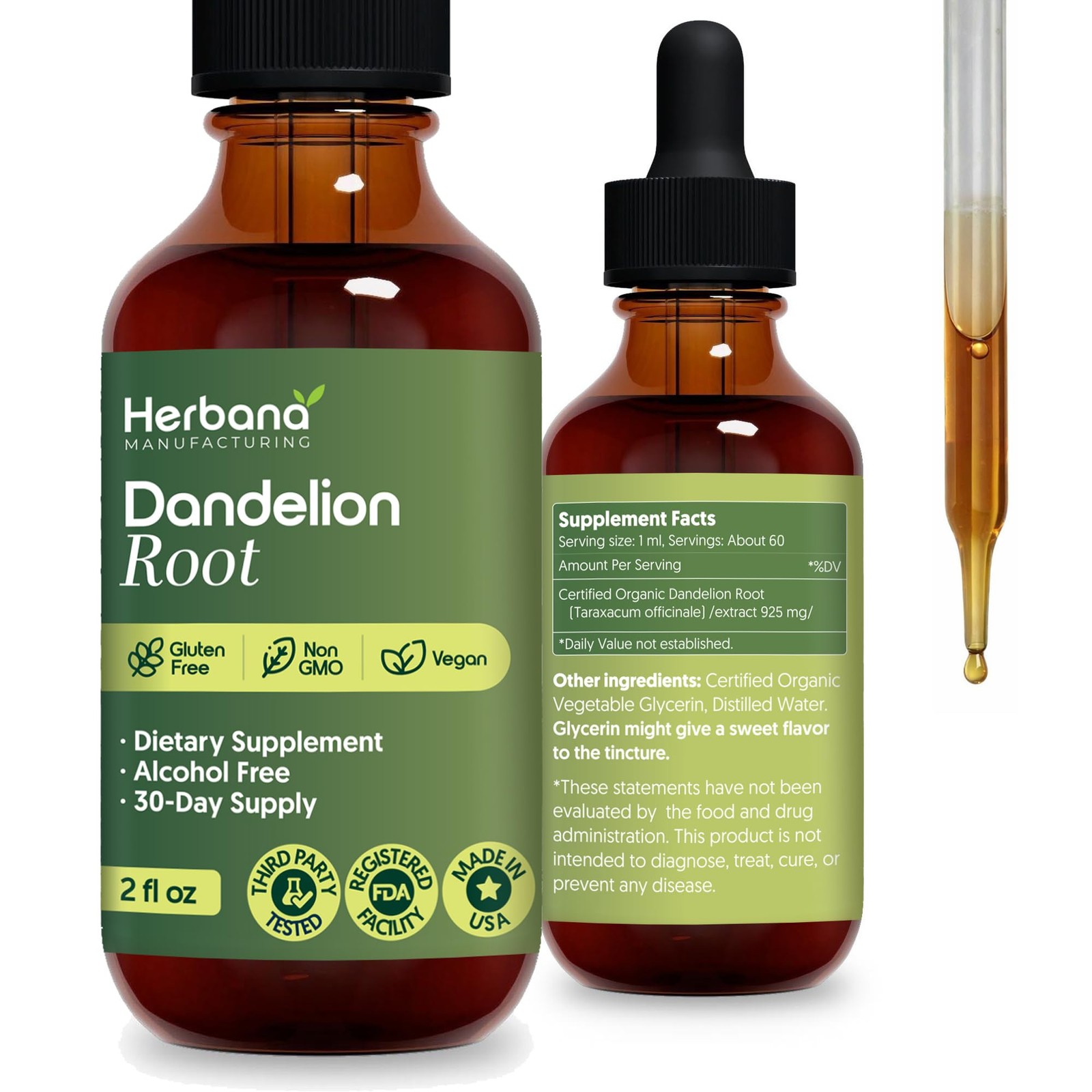Dandelion Root 2 fl oz Liquid Extract – Natural Herbal 2 Fl Oz (Pack of 1)