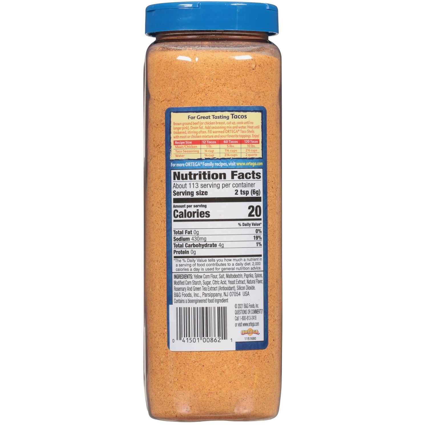 Mexican Taco Seasoning, 6 Jars x 24oz, Spice Blend