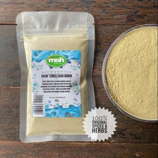 Tembelekan Leaf Powder 50g Indonesian dried herbal powder