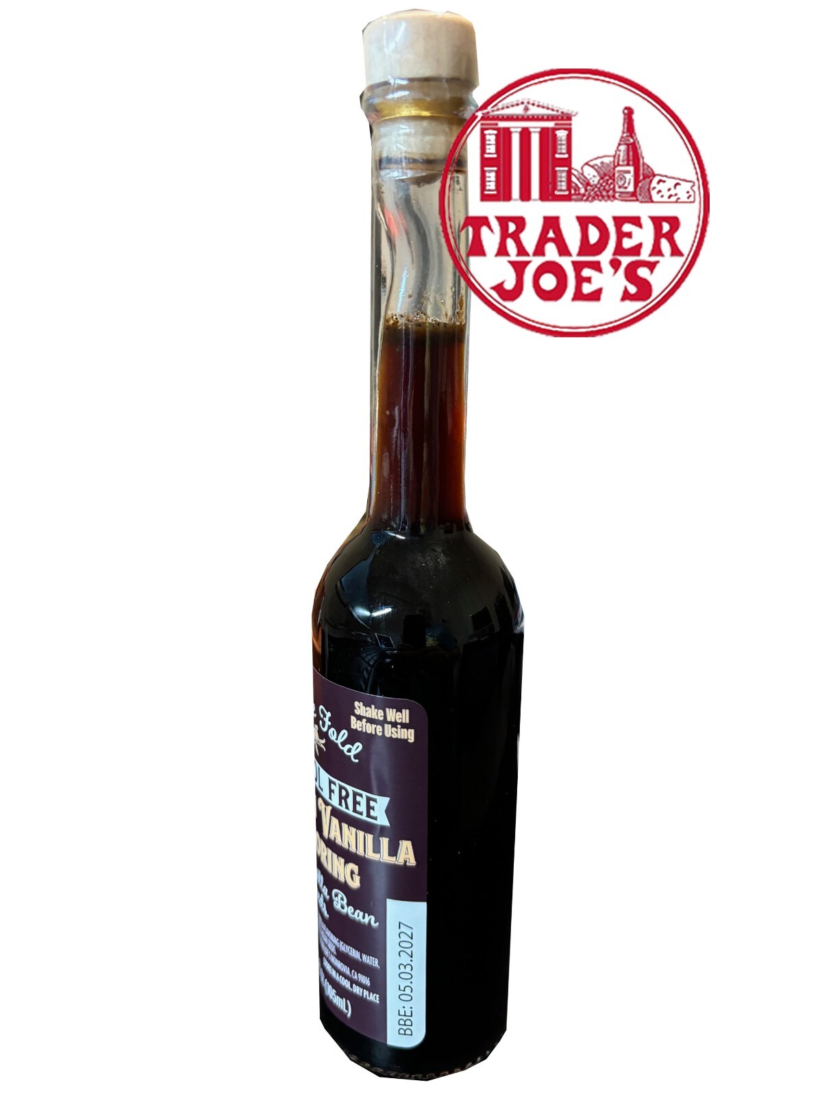Trader Joe’s Bourbon Vanilla Flavoring With Vanilla Bean 3.55oz Alcohol Free