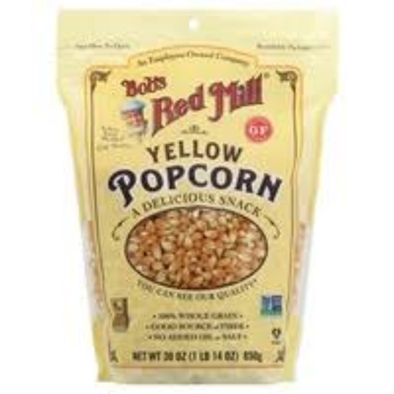 1x Bob’s Red Mill Gluten Free Yellow Popcorn Kernels Whole Grain Snack New 30oz