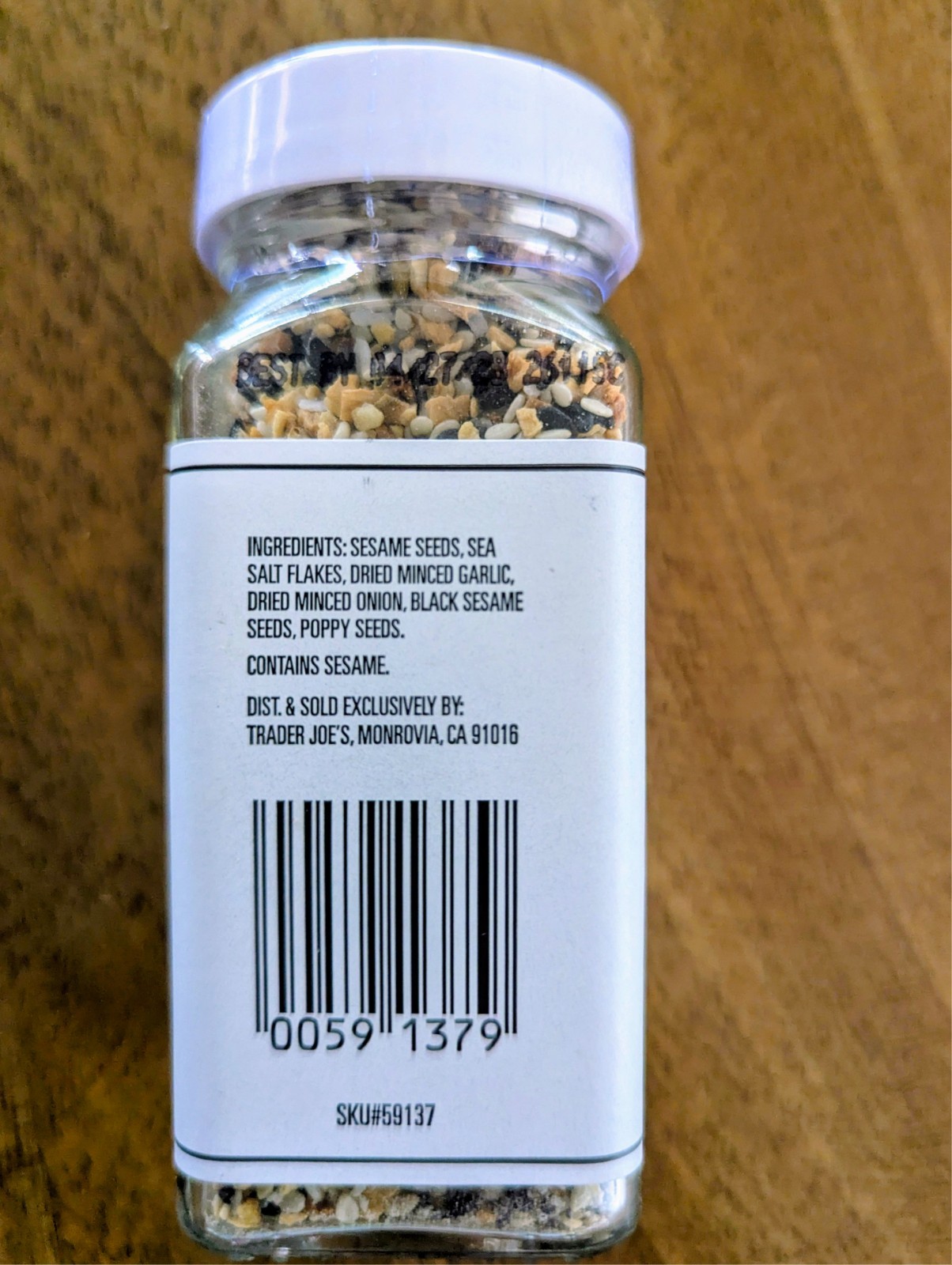 Trader Joe’s Everything But The Bagel Sesame Seasoning Blend 2.3oz-65g Jar