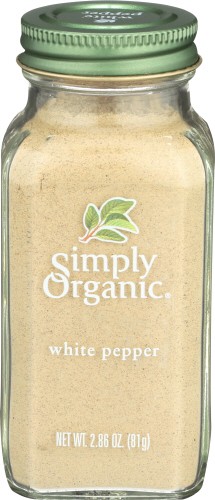 Simply Organic Seasoning Pepper White Bottle 2.86 Oz (Pack of 6)