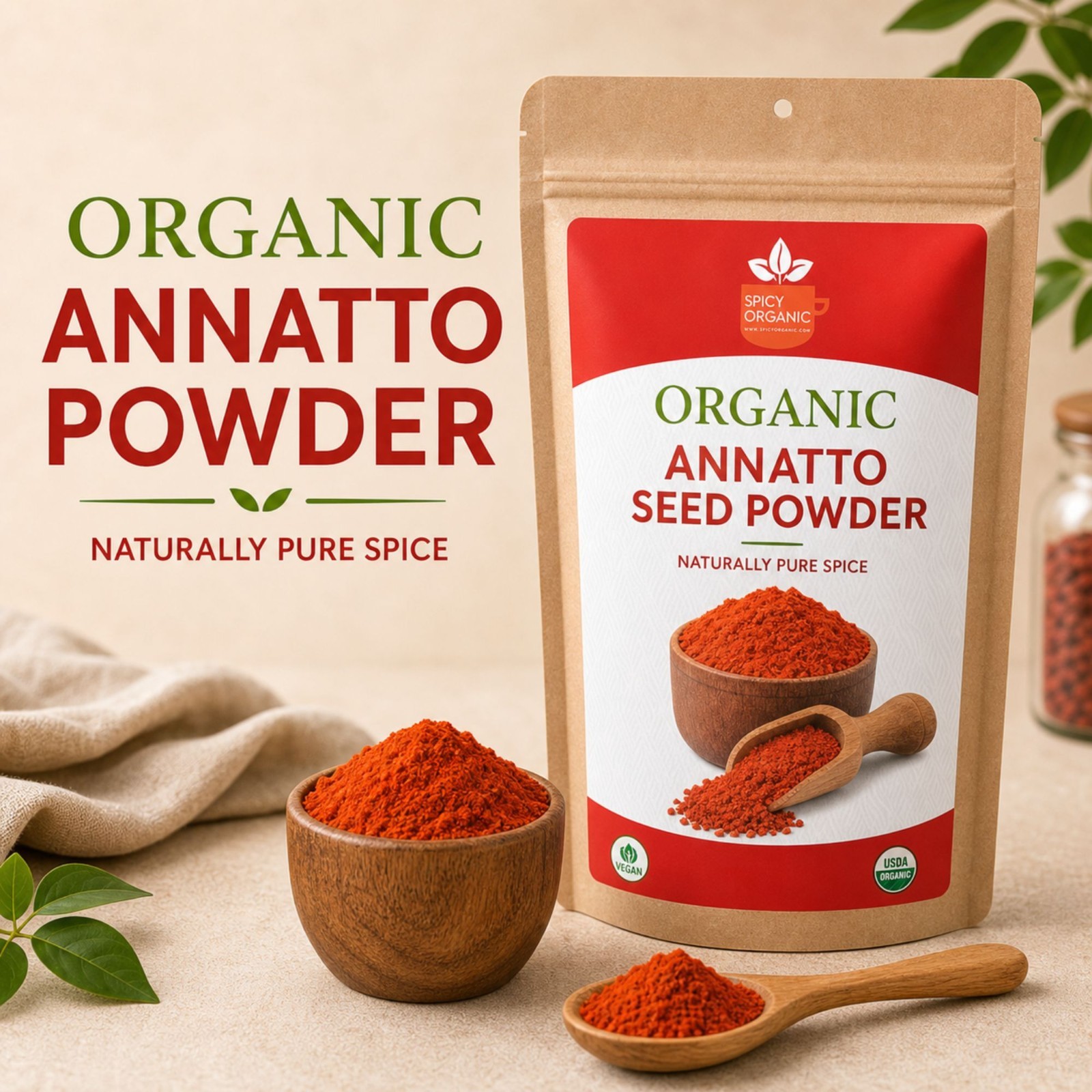 Spicy Organic Annatto Seed Seeds 4 oz | USDA Organic