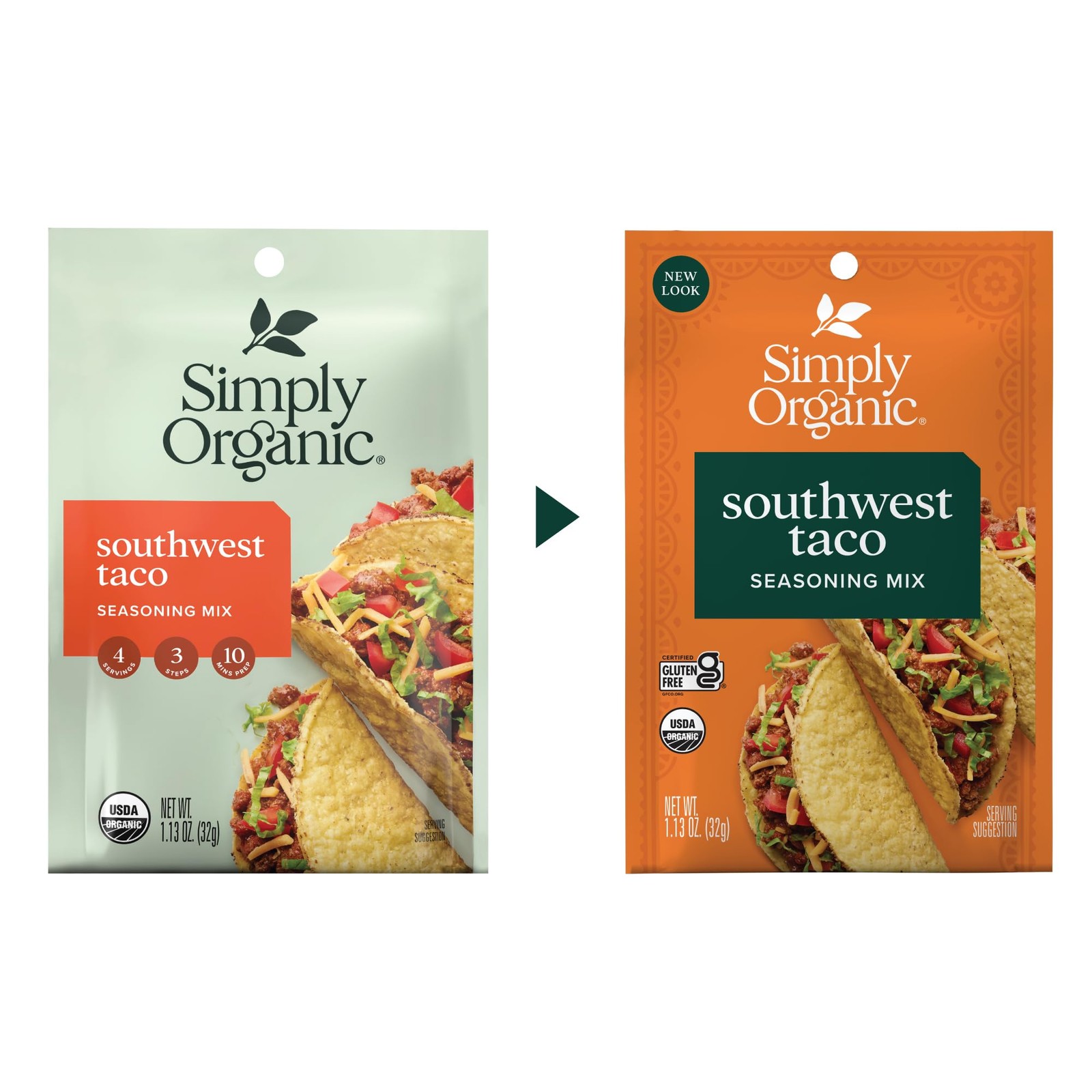 Simply Organic Southwest Taco Seasoning Mix, Gluten Free, Certified Organic,