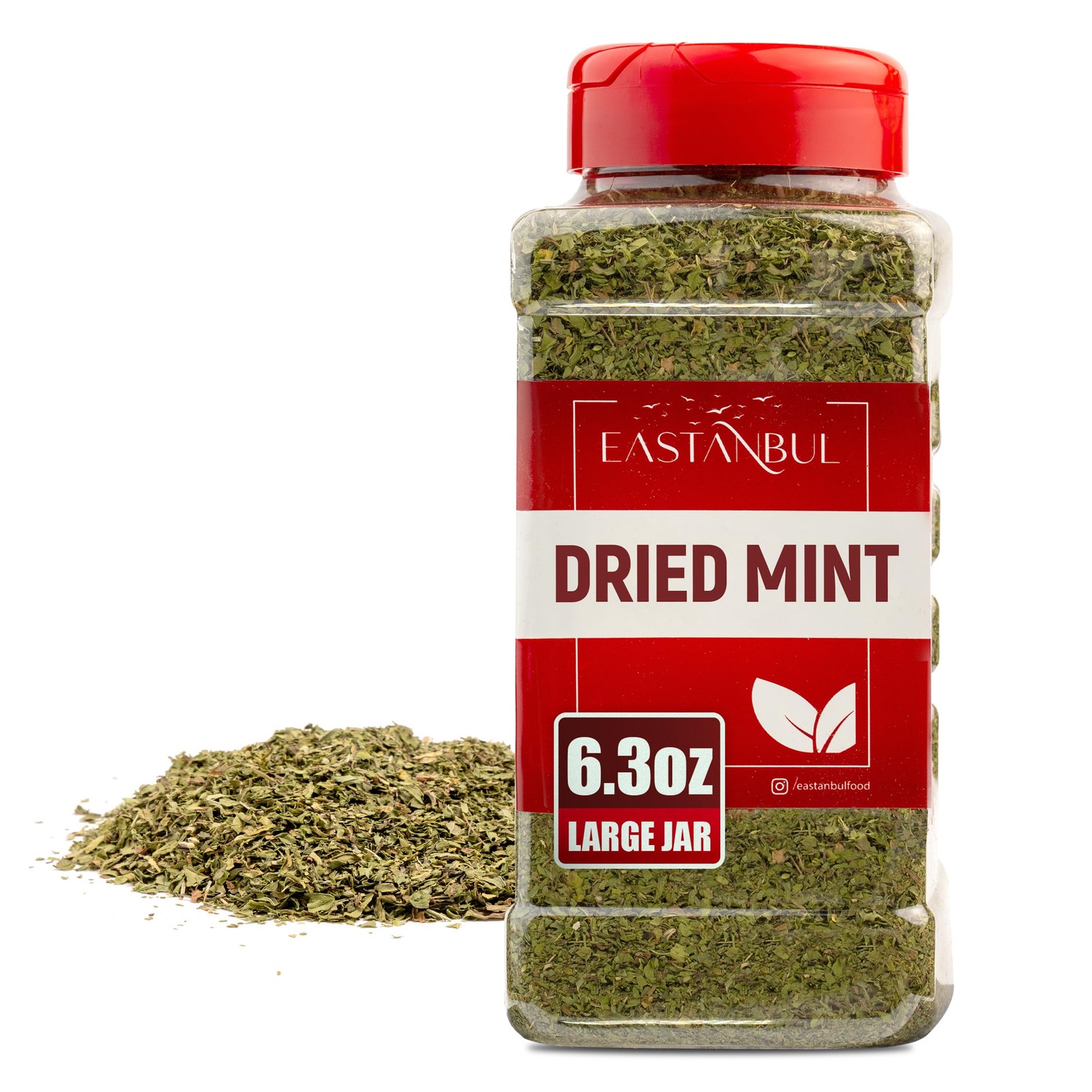 Eastanbul Dried Mint Leaves 6.3 oz for Tea, Cooking, Turkish Spice