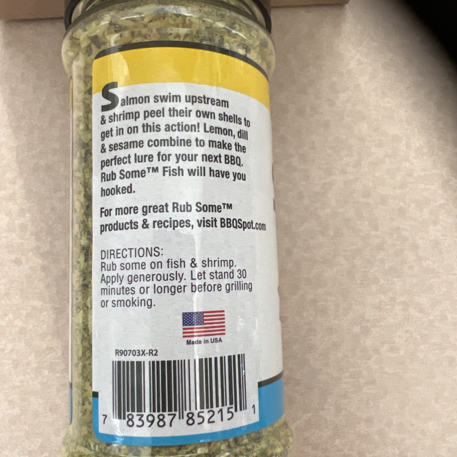 BBQ SPOT Rub Some Fish 5.6 oz Lemon, Dill & Sesame Fish Rub Exp. 04/2027