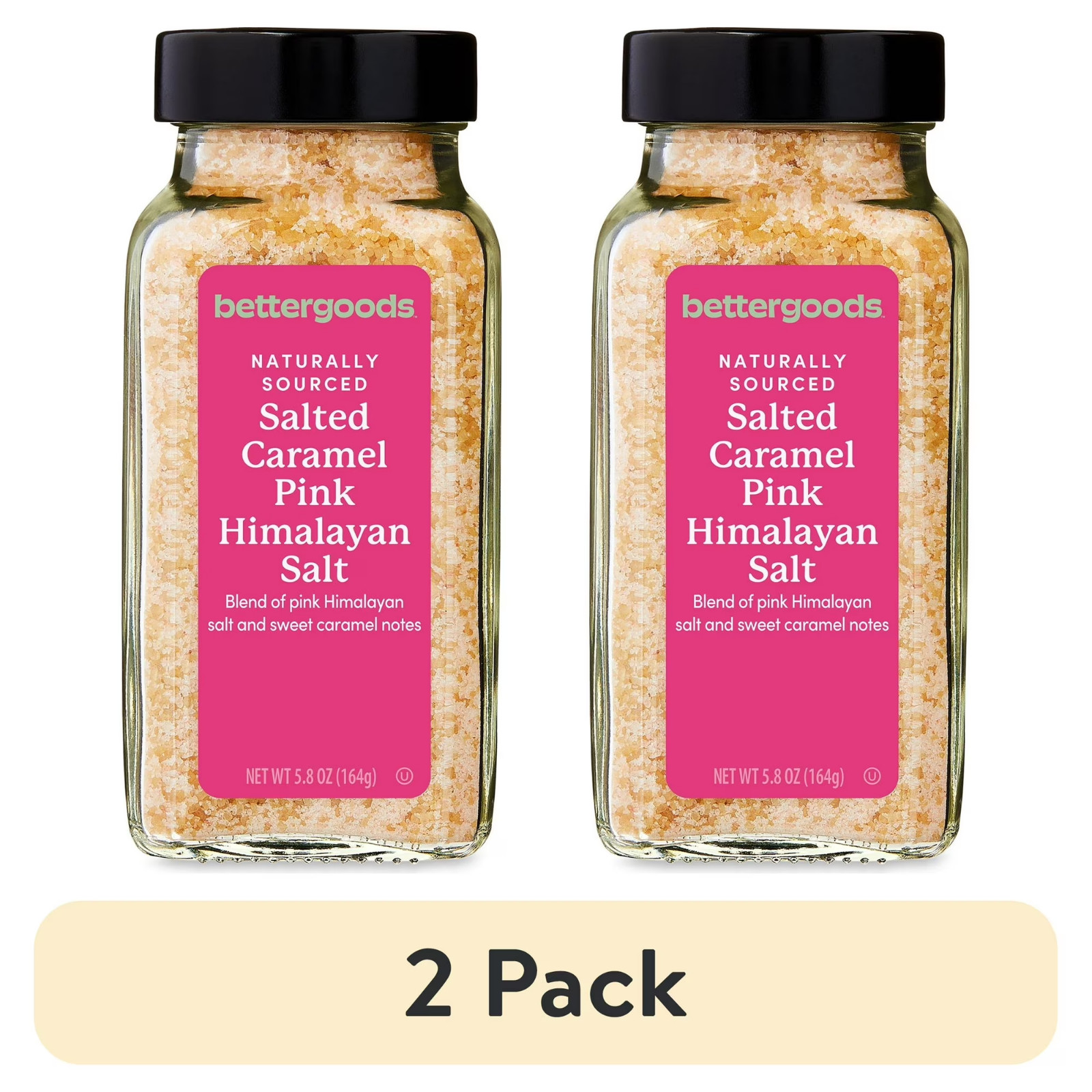 (pack of 2)bettergoods Salted caramel pink Himalayan Salt 5.8 oz(Each)….