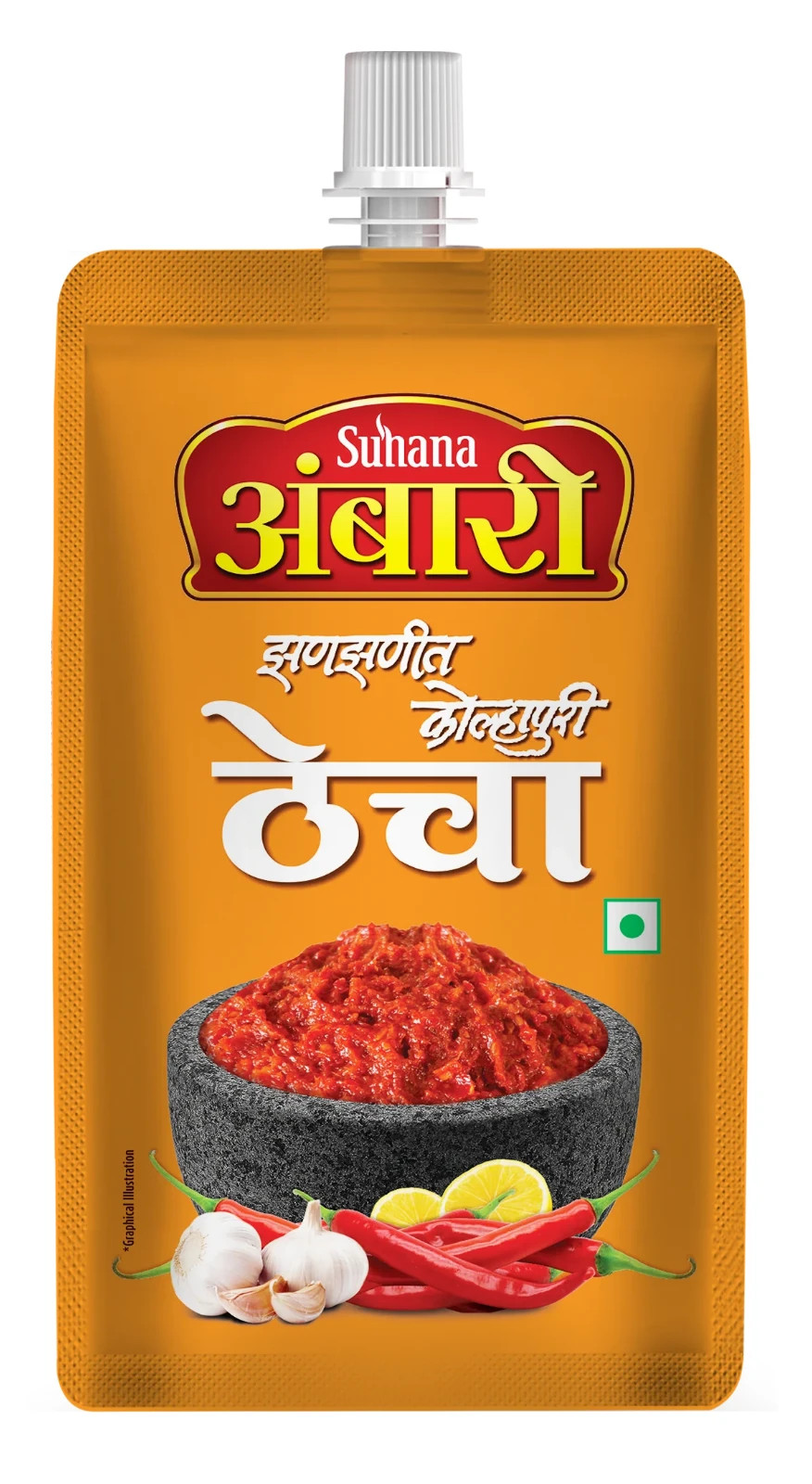 Suhana Ambari Kolhapuri Thecha Pouch 100G (pack of 2)
