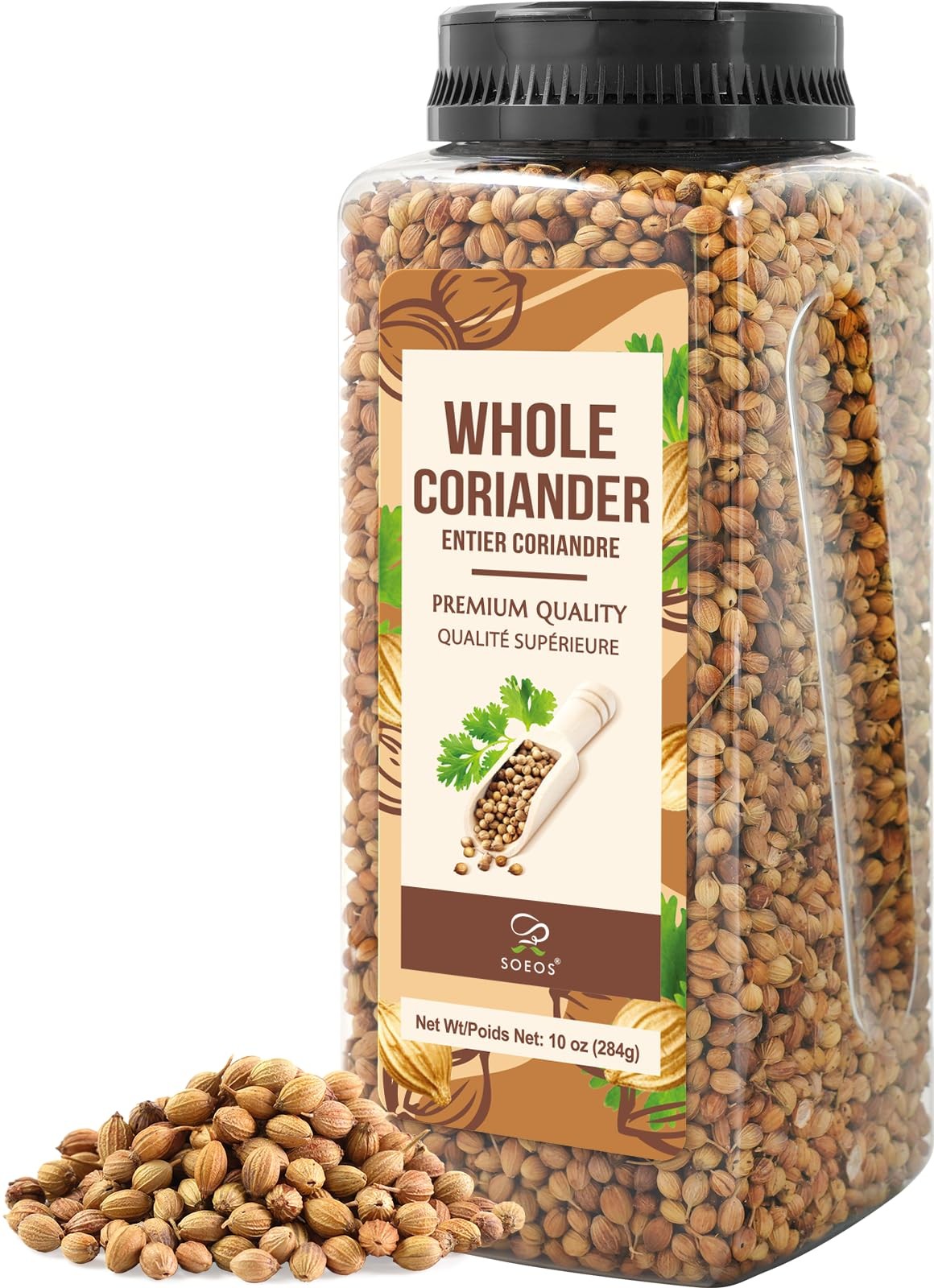 Coriander Seeds, 10 Oz (284g), Whole Coriander, Fresh Aromatic Coriander Seed…