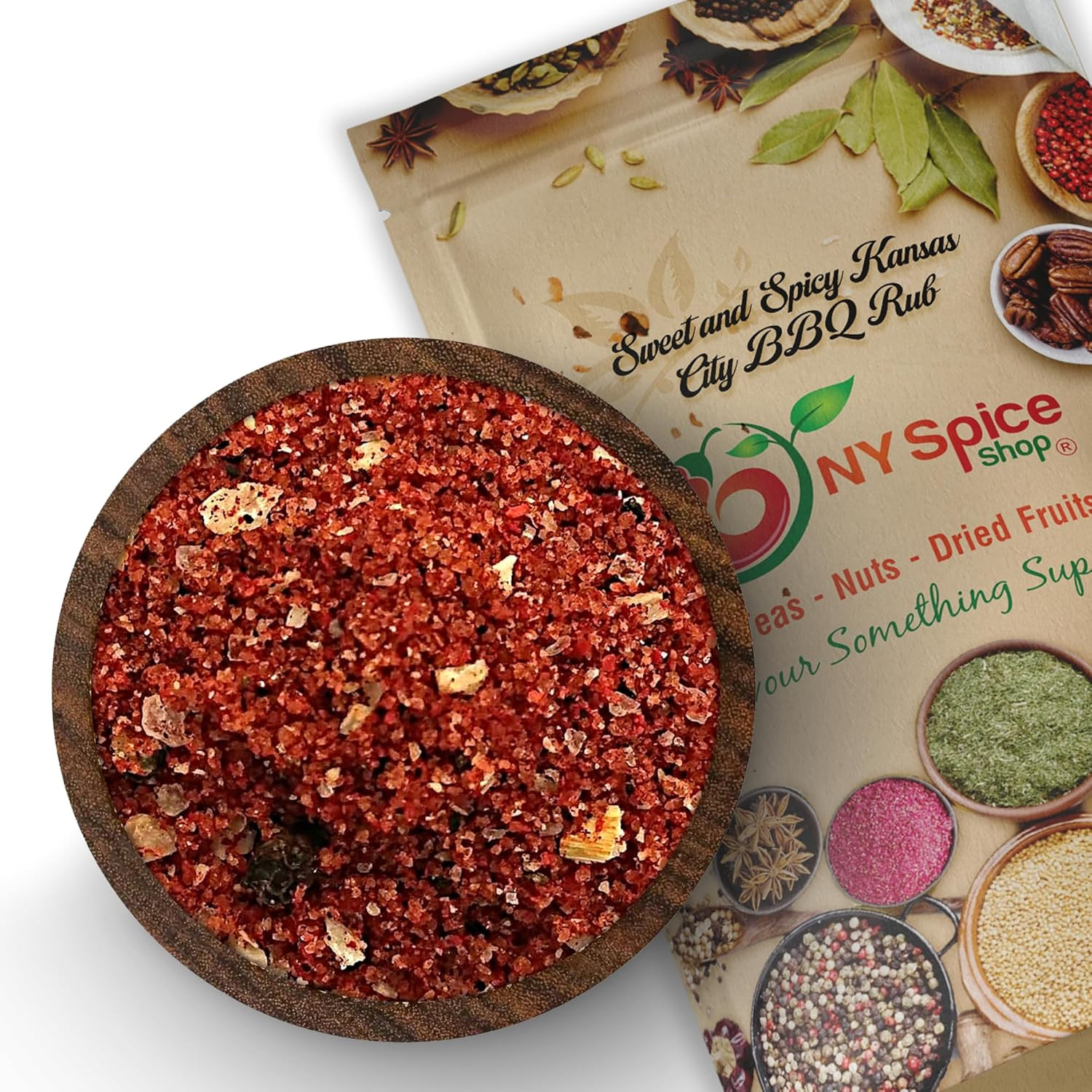 Sweet and Spicy Kansas City BBQ Rub – 8 Ounce Natural Blend of Mixed Spices Stea