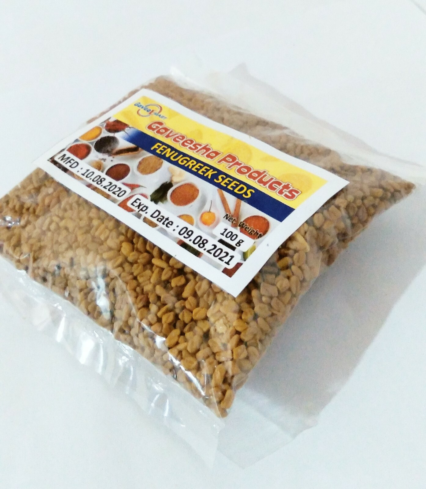 Gaveesha Product Pure Natural Spices Fenugreek Seeds 100 g Direct From Ceylon