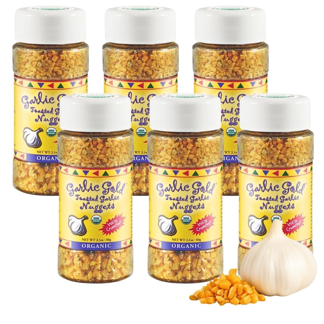 Gourmet Roasted Garlic Nuggets, USDA Organic, 2.1oz x 6 Pack
