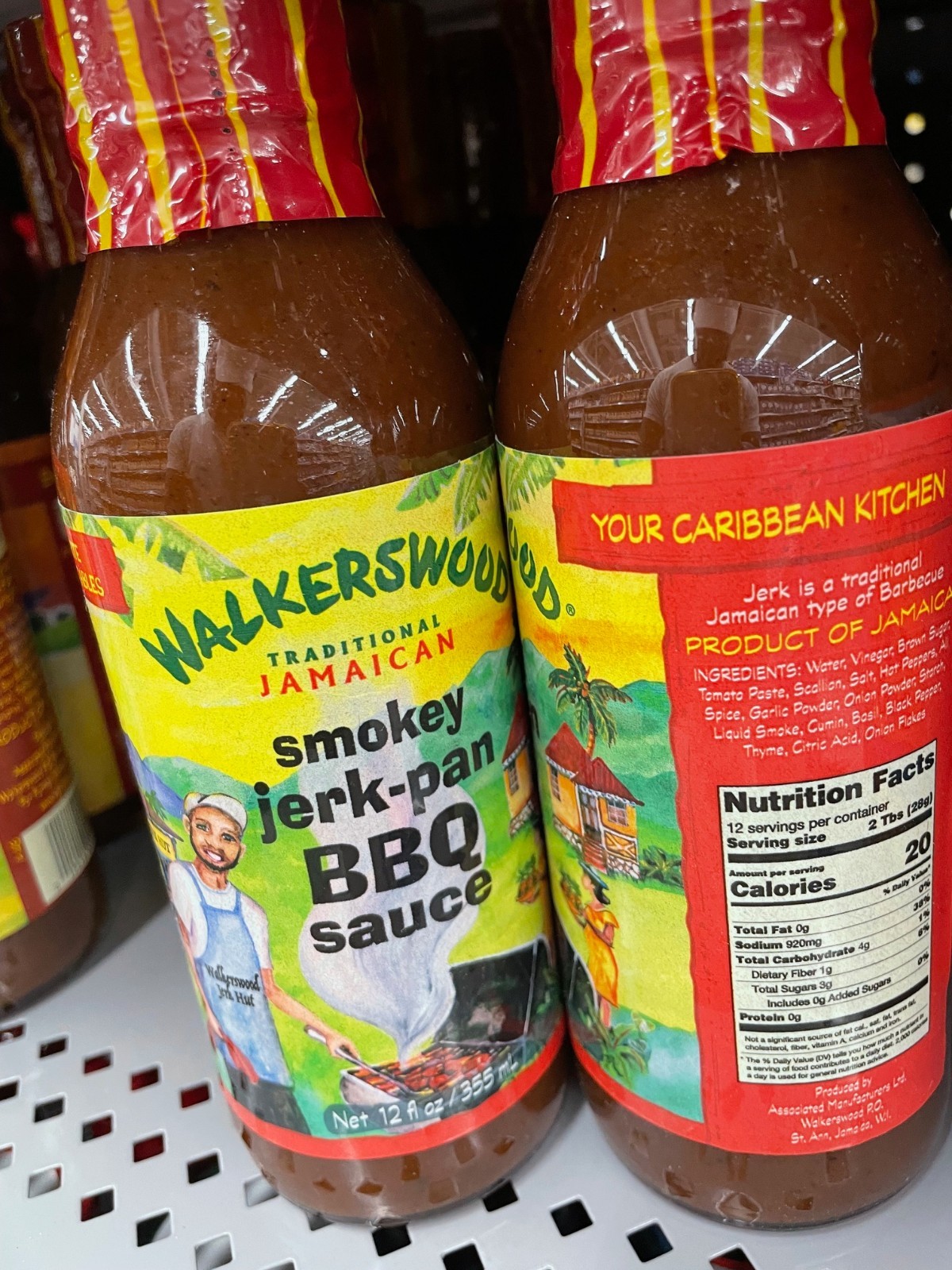 Walkerswood Smokey Jerk Pan BBQ Sauce 12 oz (2 Pack) Jamaican Jerk Marinade