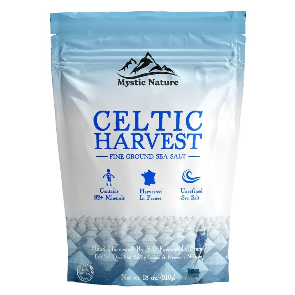 1.1lb Celtic Sea Salt – Rich in 82+ Minerals, 100% Natural, Hand Harvested