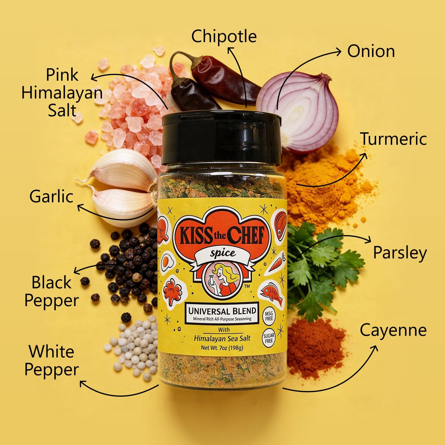 Chicken Seasoning 7 oz – Gluten Free, No MSG – Large Bottle for Grilling