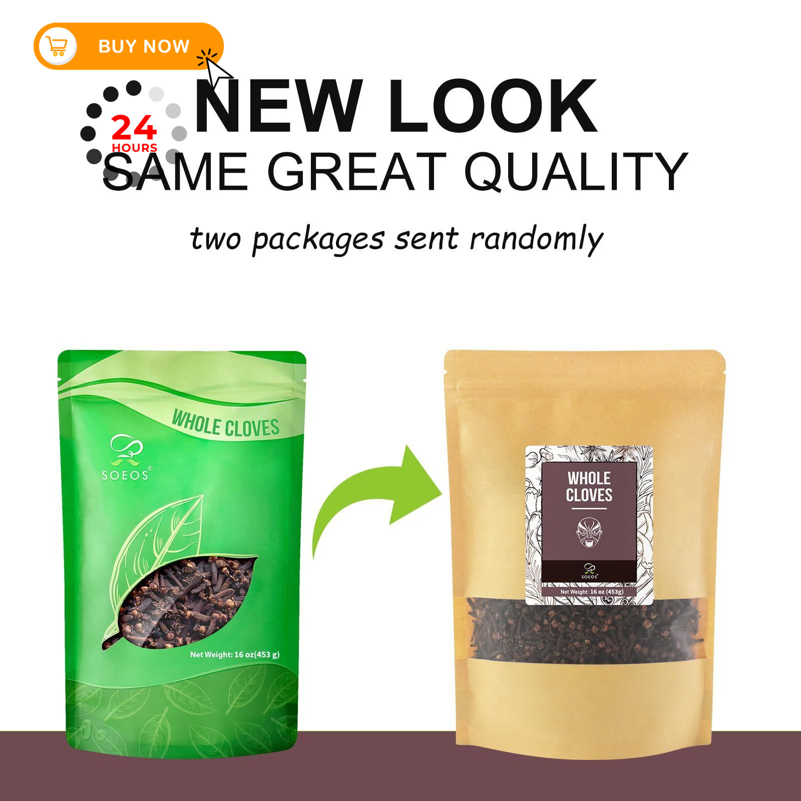 Soeos Whole Cloves 16 Ounce Bulk, Premium Quality Fresh Hand Picked 16 oz