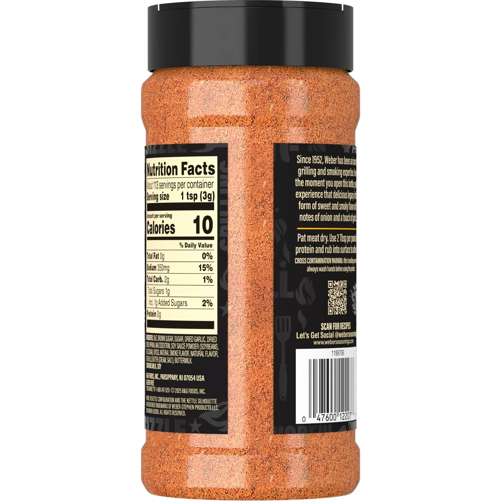 Weber @ Smoky Brown Sugar BBQ Rub Great for Beef, Pork & Chicken @ 12oz/340g
