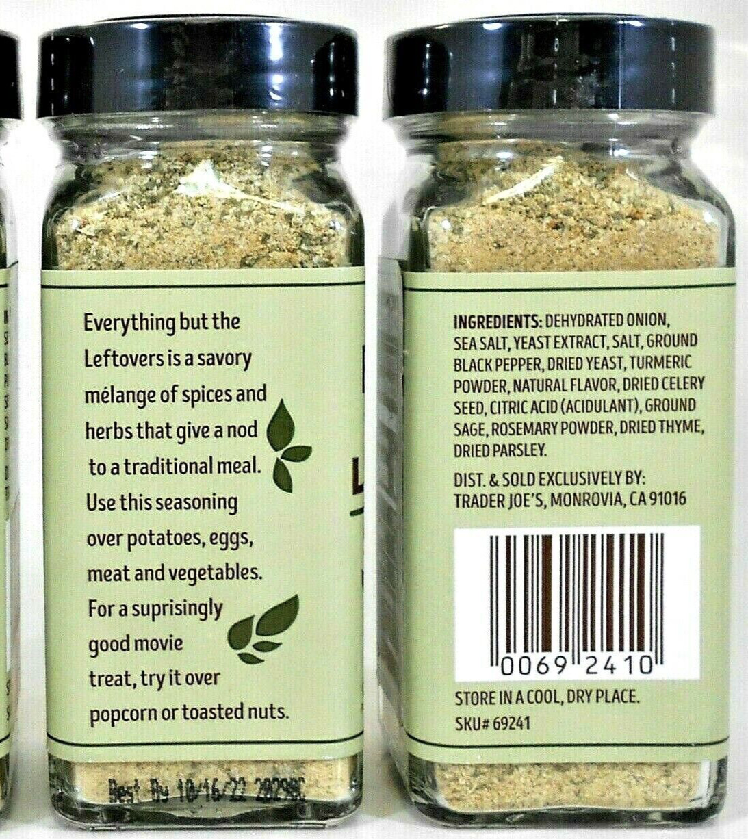 2 Pack Trader Joe’s Everything but The Leftovers Seasoning Blend 2.6 oz Ea rare