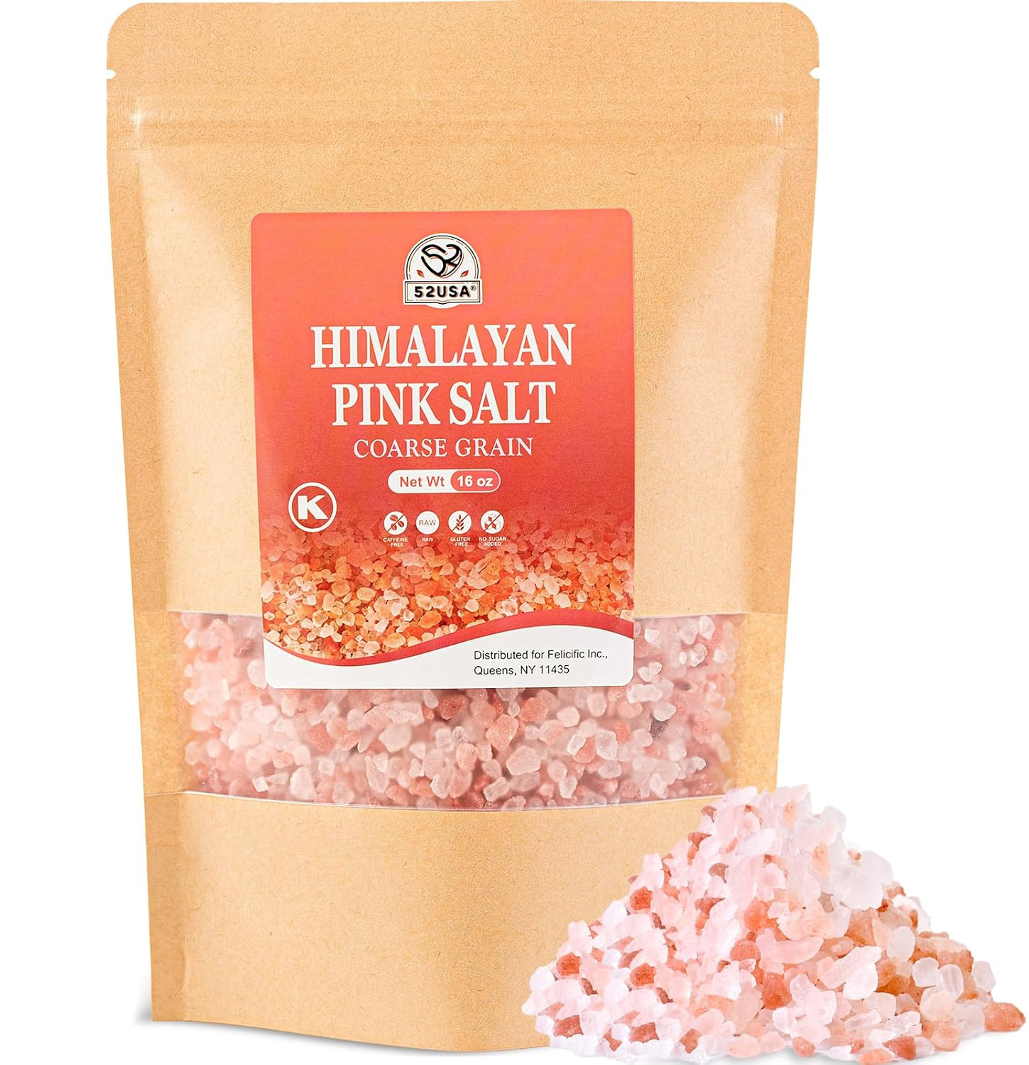 Himalayan Pink Salt Coarse, Coarse Grain 1 Lb, Pink Himalayan Sea Salt, Sea Salt