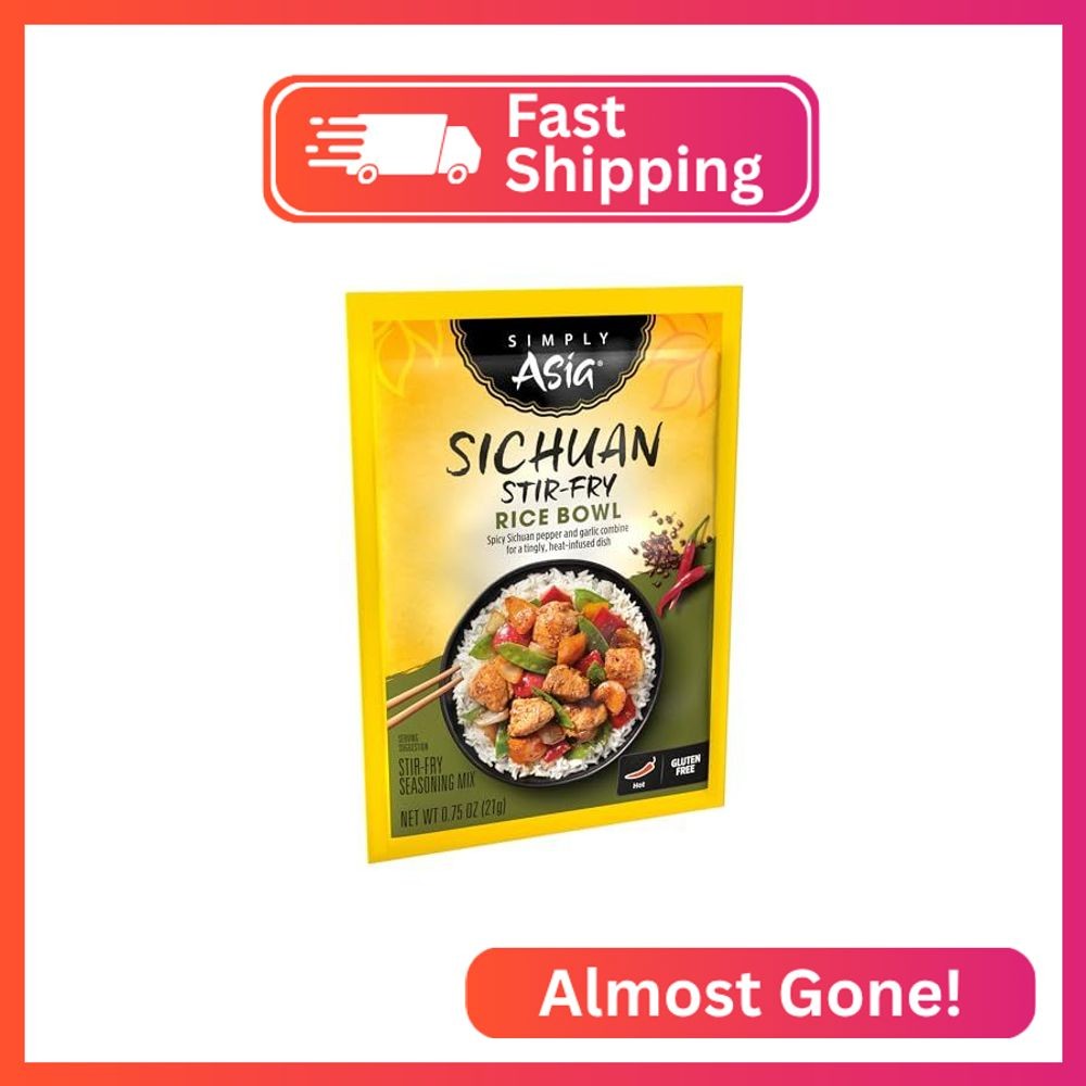 Simply Asia Sichuan Stir-Fry Rice Bowl Seasoning Mix, 0.75 oz (Pack of 12)