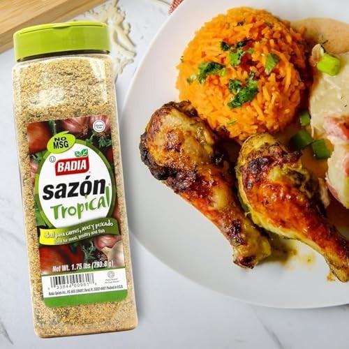 Zesty Sazon Seasoning Blend for Meats, Poultry & Seafood – 1.75 lbs Tropical Fla