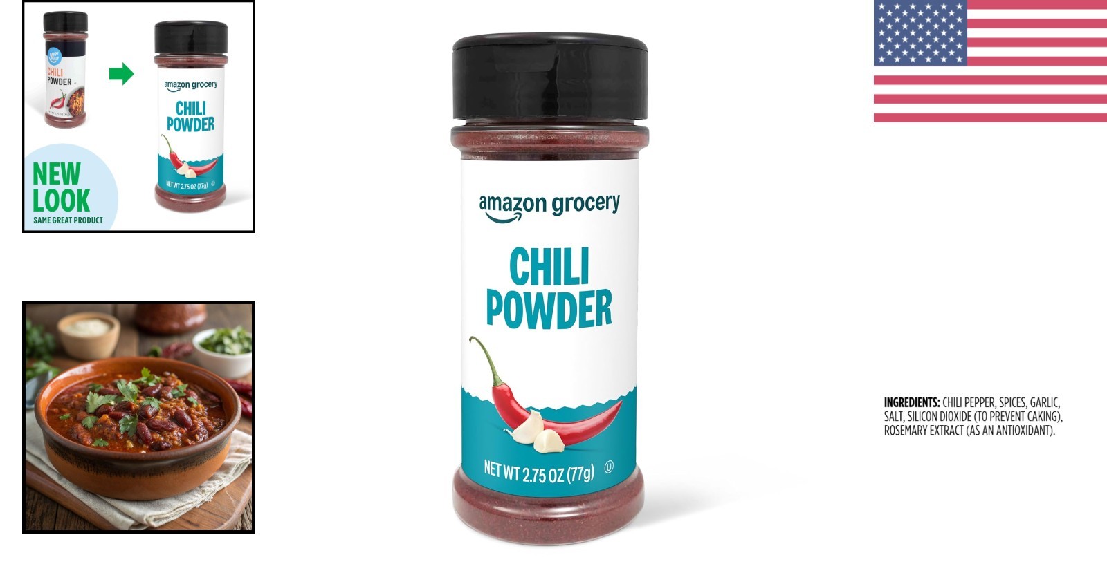 Chili Powder 2.75 Oz Pre-packaged Bottle for Cooking, Kosher Certified