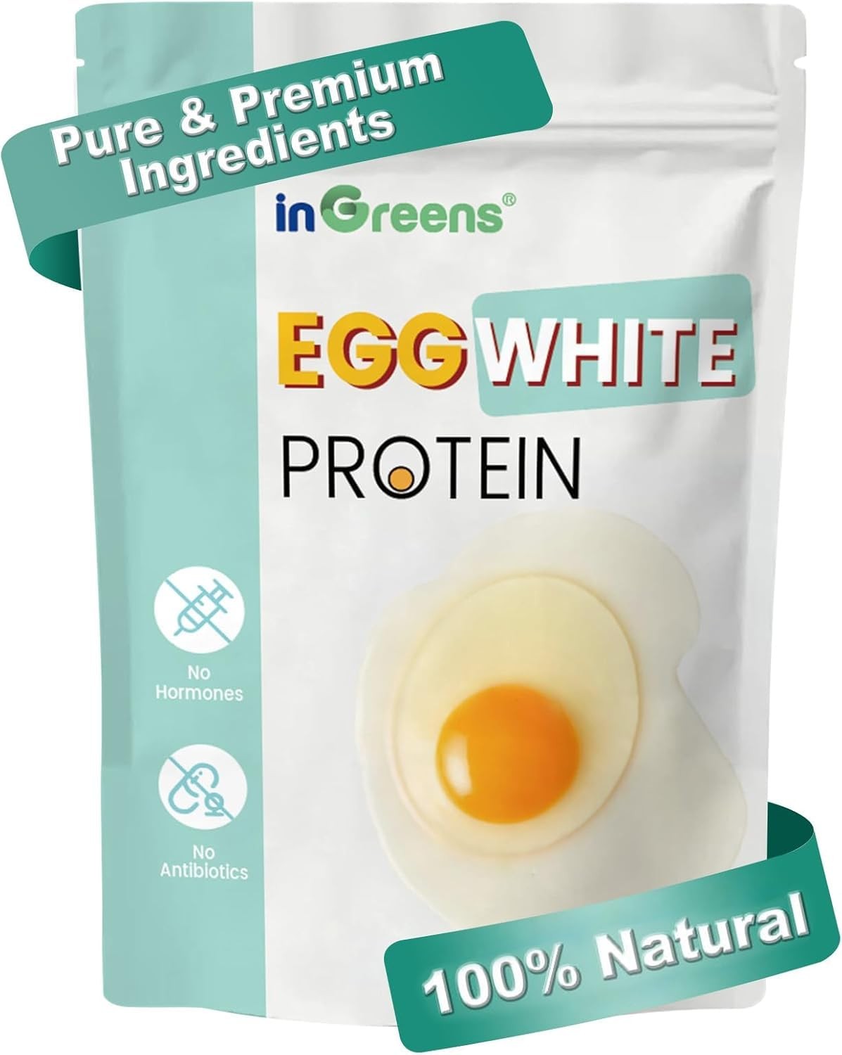 inGreens 10 Oz Dried Egg White Protein Powder, Gluten-Free & Non-GMO &…