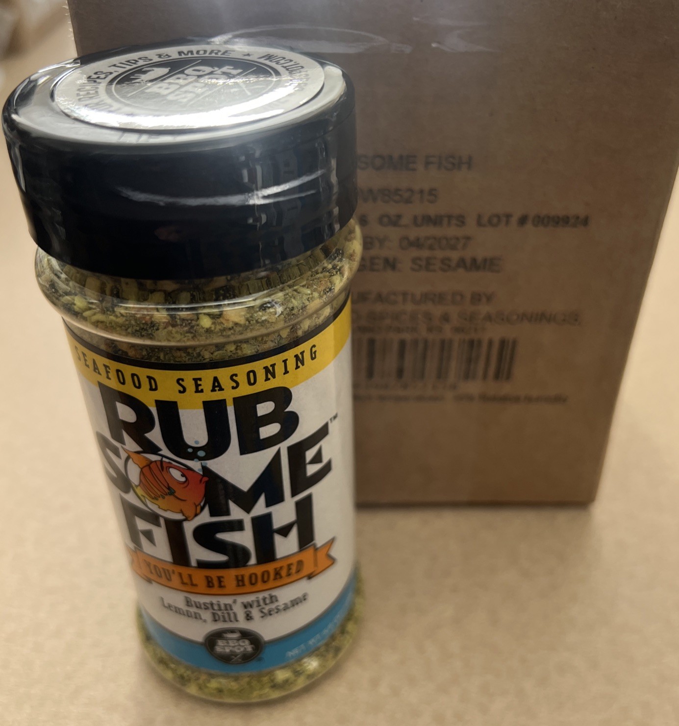 BBQ SPOT Rub Some Fish 5.6 oz Lemon, Dill & Sesame Fish Rub Exp. 04/2027