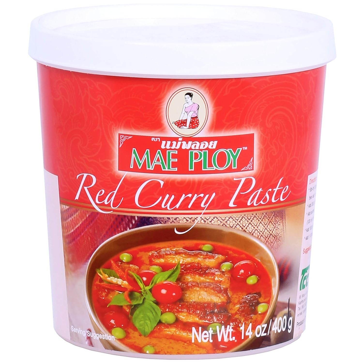 Mae Ploy Red Curry Paste, Authentic Thai Paste 14 Ounce (Pack of 1)