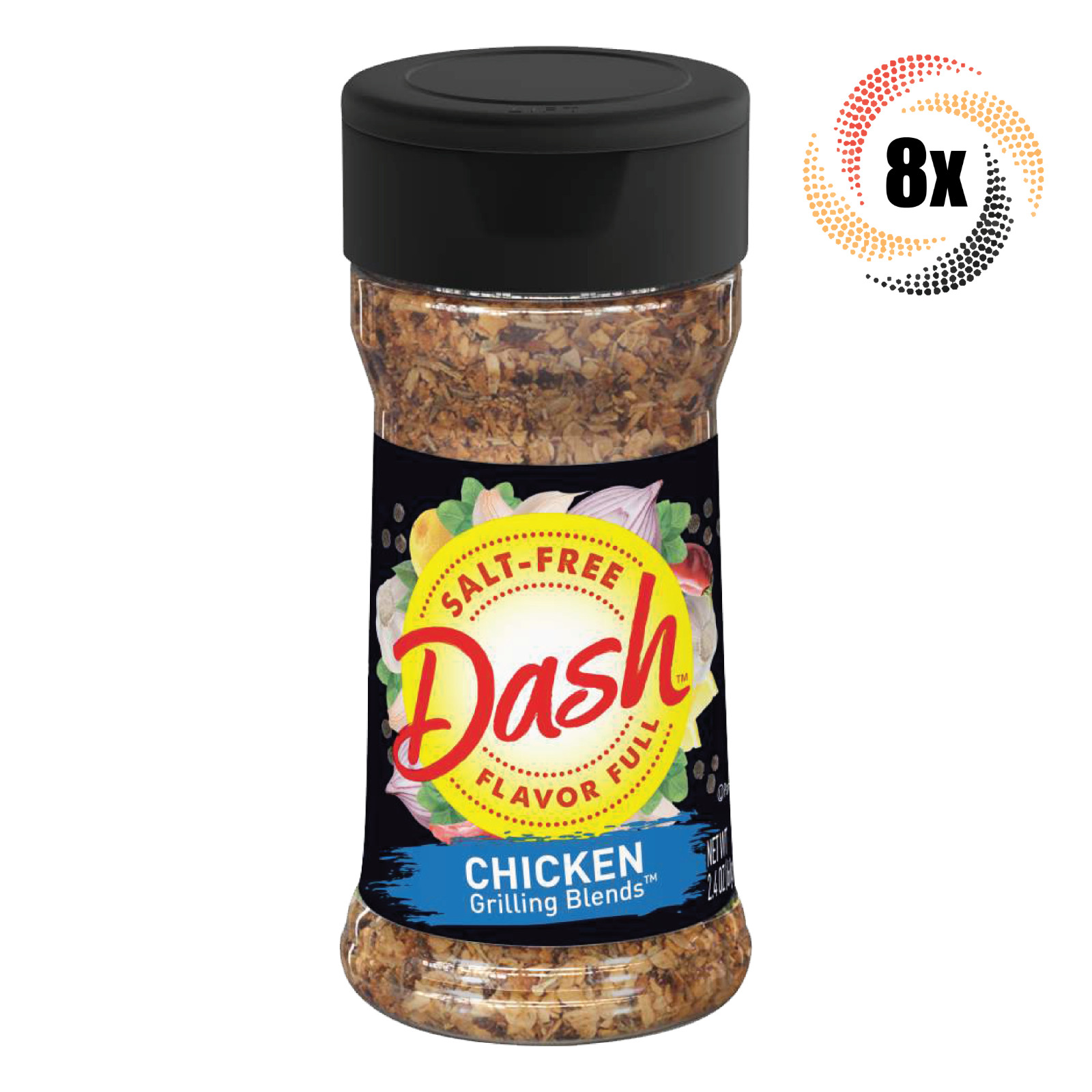 8x Shakers Mrs Dash Flavor Full Salt Free Chicken Grilling Blends 2.4oz