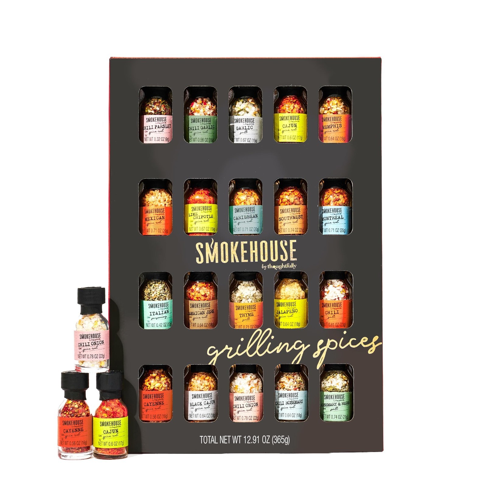 20 Mini BBQ Rubs & Seasonings Set – Grill Seasoning Sampler for Steak, Chicken,