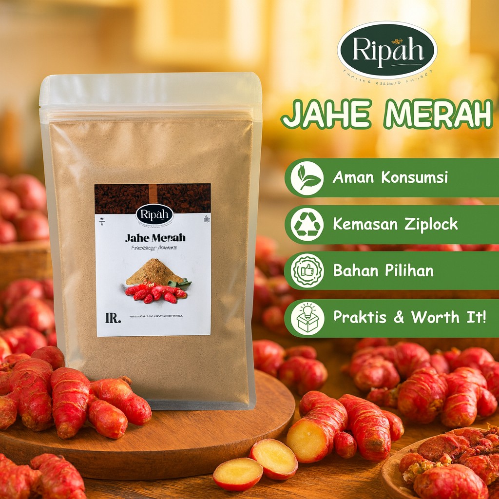 40g red ginger powder ground herbal spice warming aroma mindful cooking