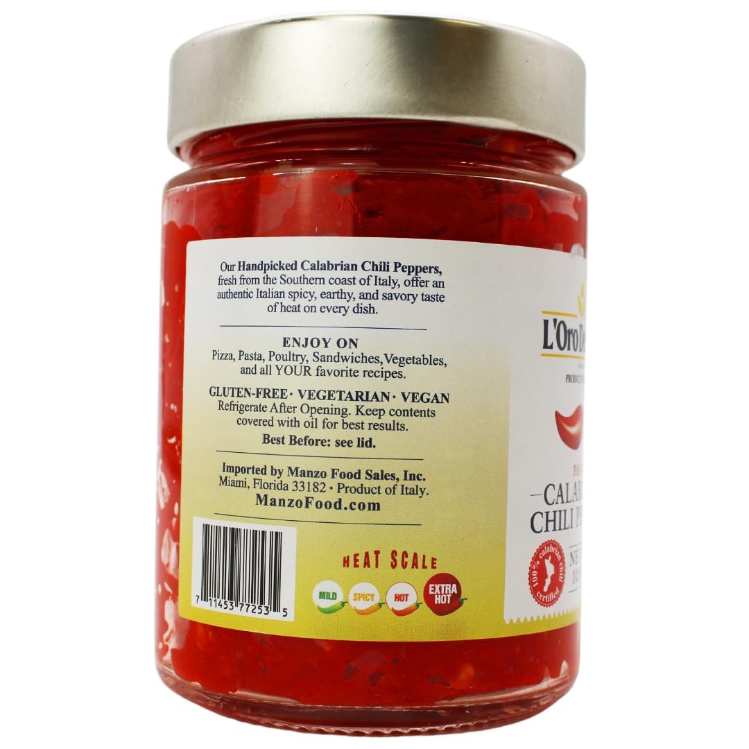 Sliced Calabrian Chili Pepper, Chopped Rings, 9.8 oz (280 g)