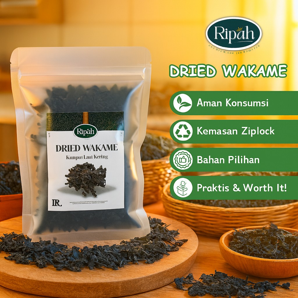 3x Dried Wakame Seaweed 15g (45g total) umami cooking bundle