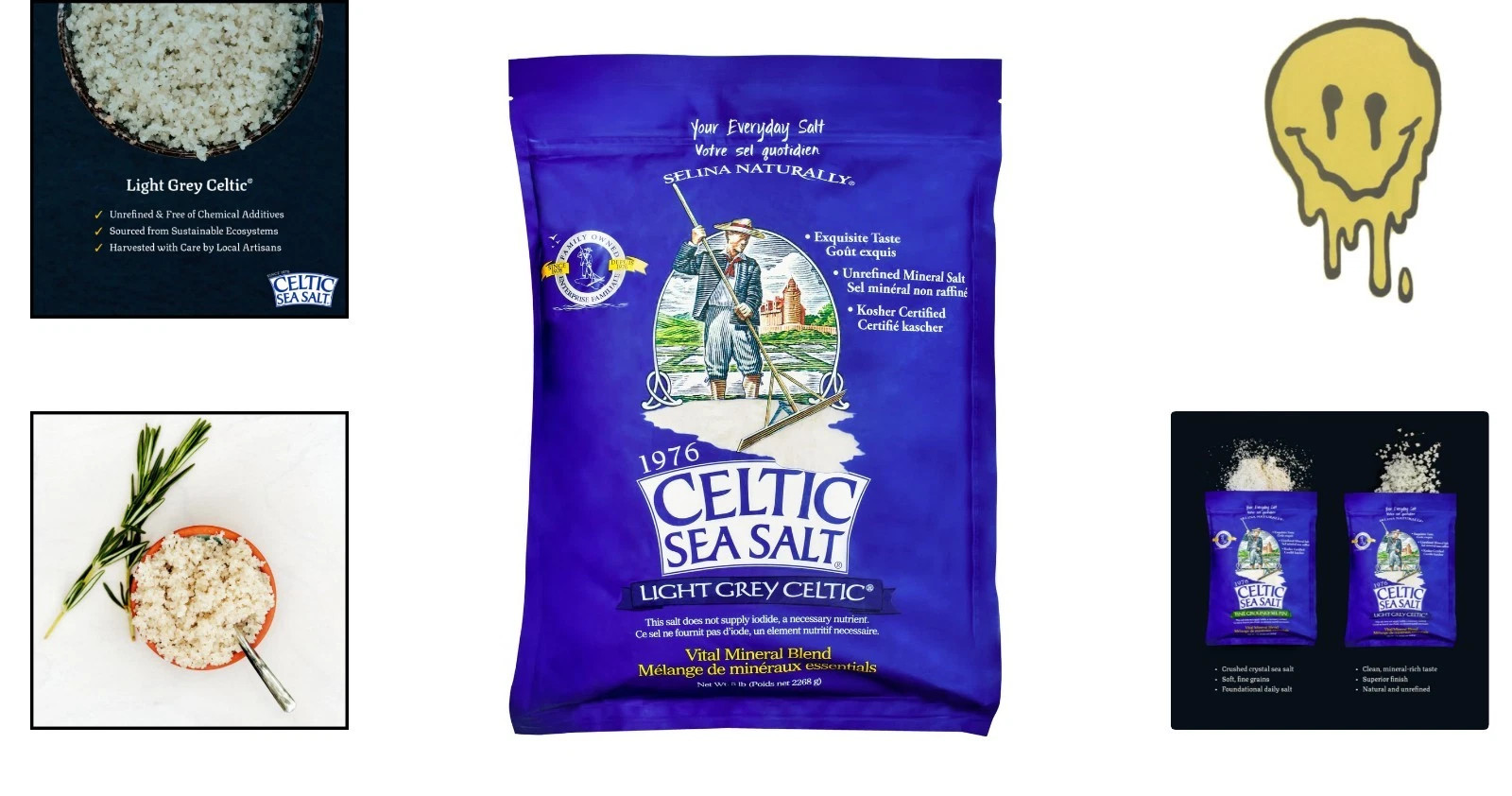 Light Grey Celtic Sea Salt 5 Pound Resealable Bag Additive-Free, Delicious Sea